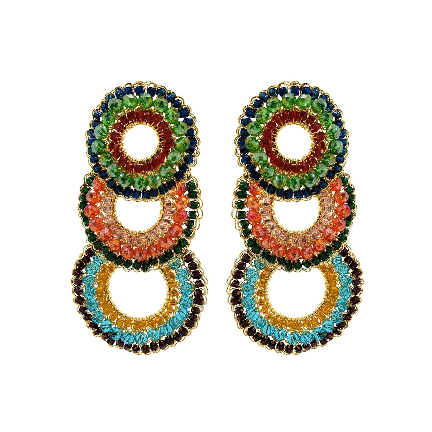 Women’s Multicolor Gush Handmade Earrings Lavish by Tricia Milaneze