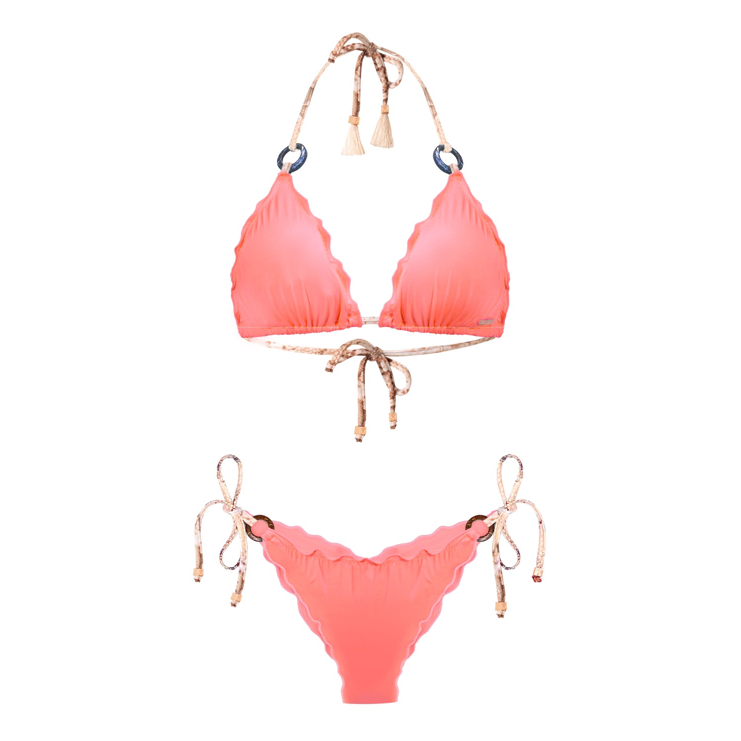 Ibiza Bikini Set Savina Laia Coral Red ELIN RITTER IBIZA Wolf Badger