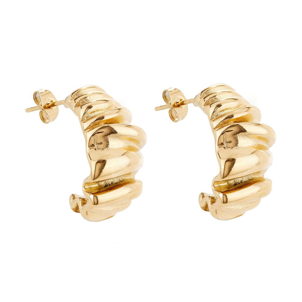 Women’s Scrunched Gold Earrings Ballinger