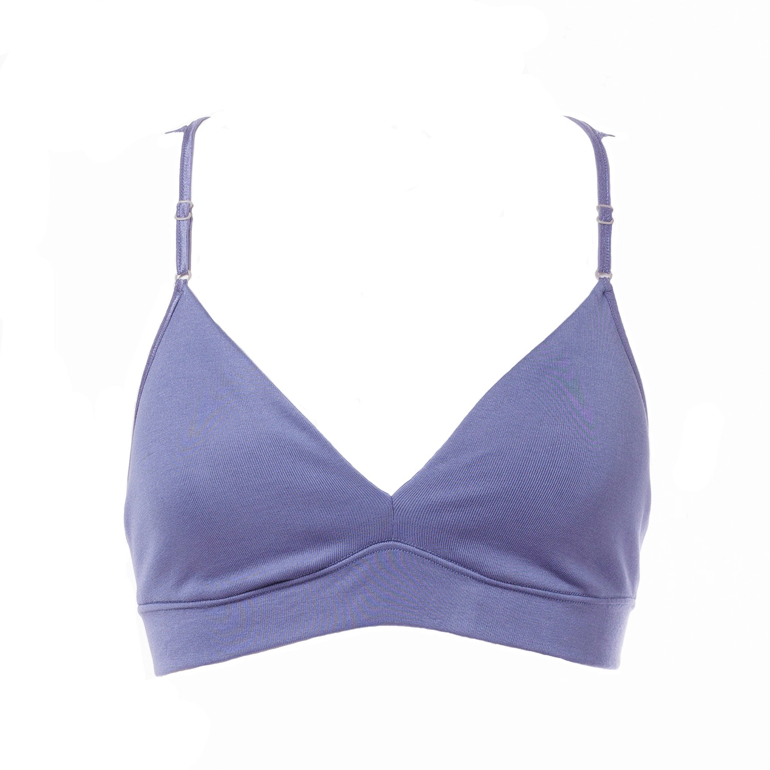 Women’s Filoscozia Cotton Bralet With Leverce Lace, Horizon Blue Medium Aromatique