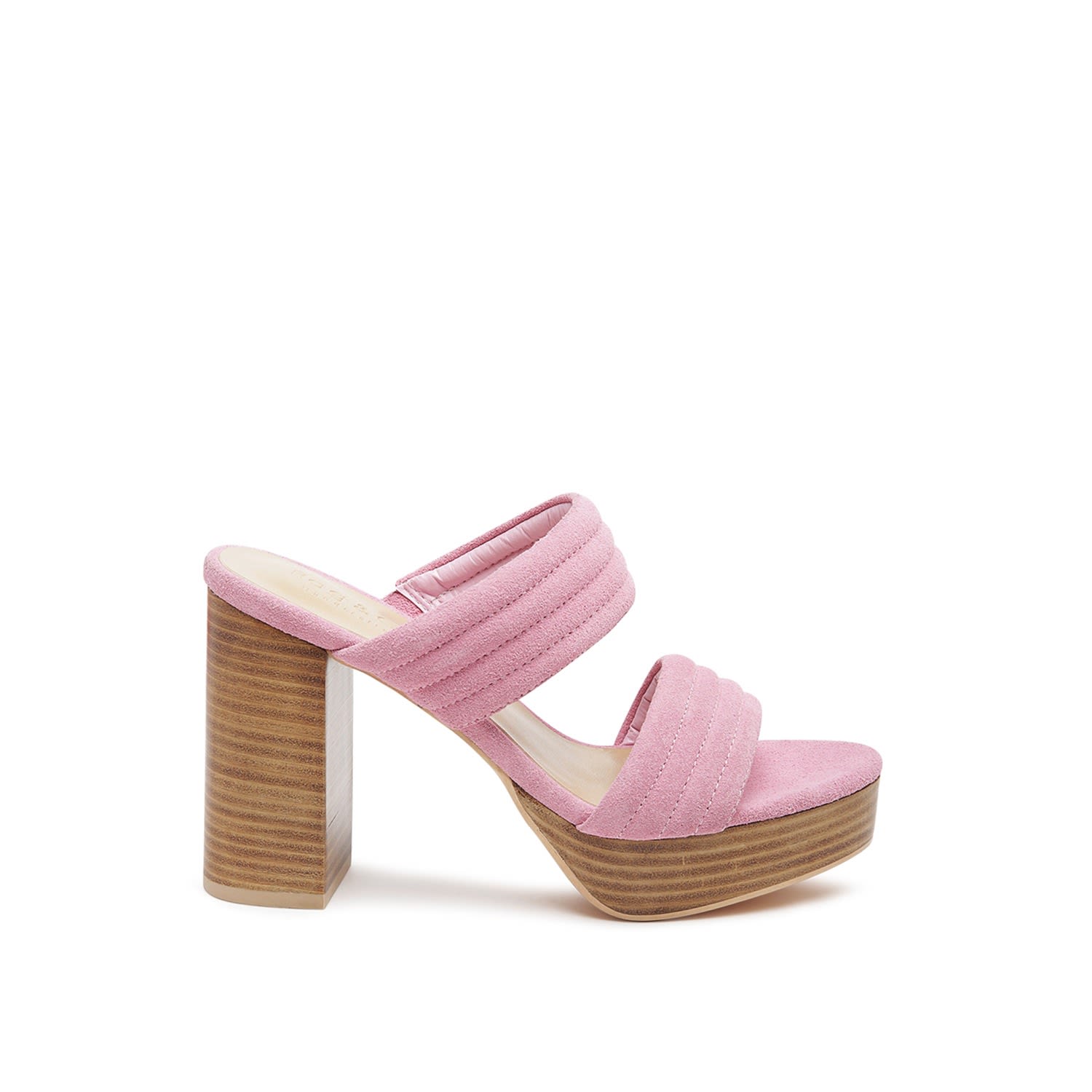 Women’s Pink / Purple Mille Feux Suede Slip-On Block Heeled Sandal In Pink 3 Uk Rag & Co.