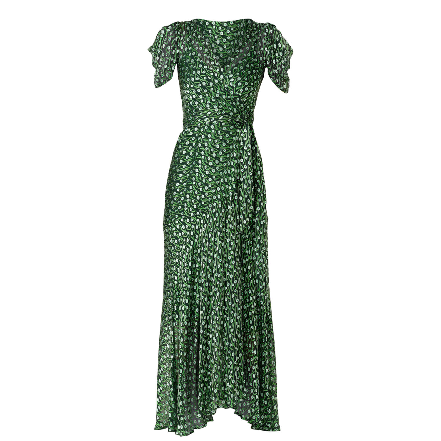 Women’s Green Twilight Shimmer Maxi In Emerald Poppy Small Sacha Drake