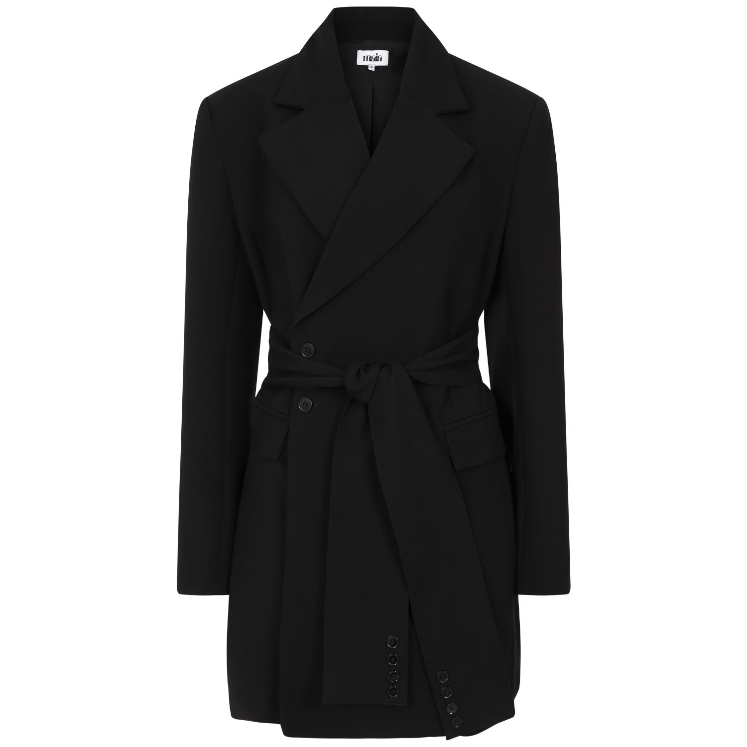 Women’s Issa Black Belted Blazer Dress Extra Small Maia Studios