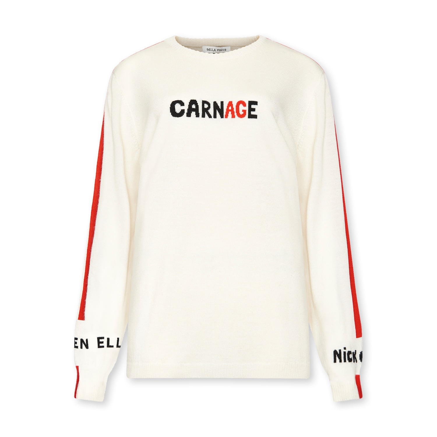 Women’s White Carnage Jumper In Ivory By Bella Freud And Cave Things Xs/S Plinth