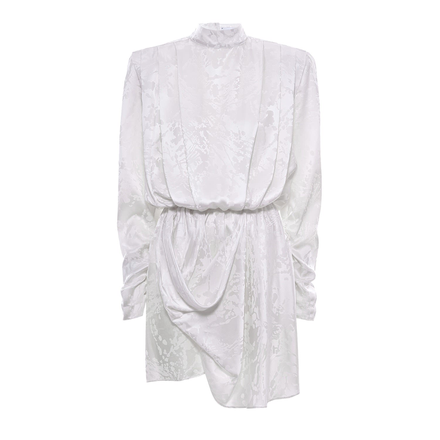 Women’s Jacquard Satin Dress In Pearl White Small Epuzer