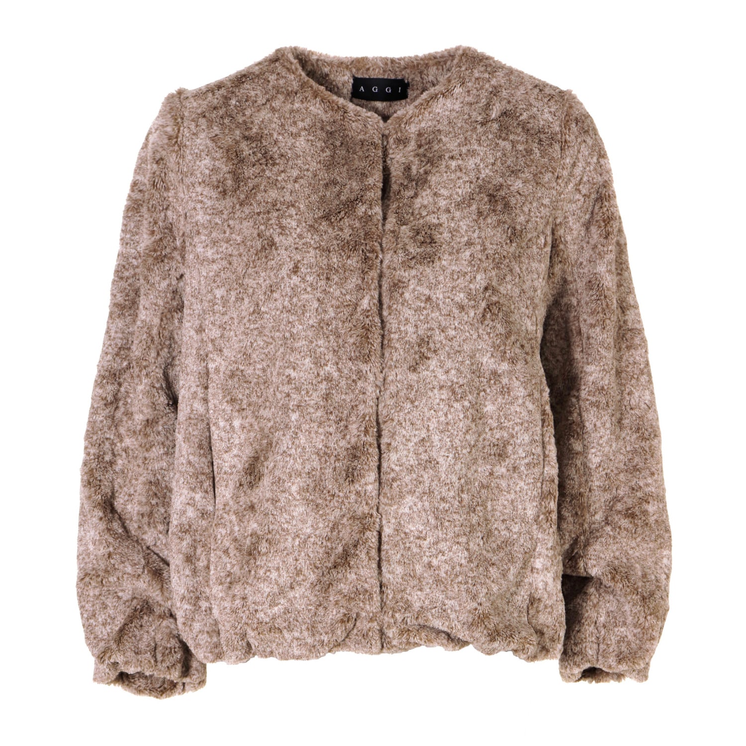 Women’s Brown Faux Fur Jacket Heidi Beige Small Aggi