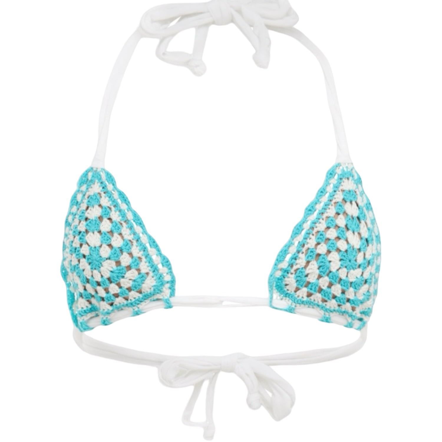 Gunes Swim Women S Teal Granny Square Bikini Top In Blue ModeSens