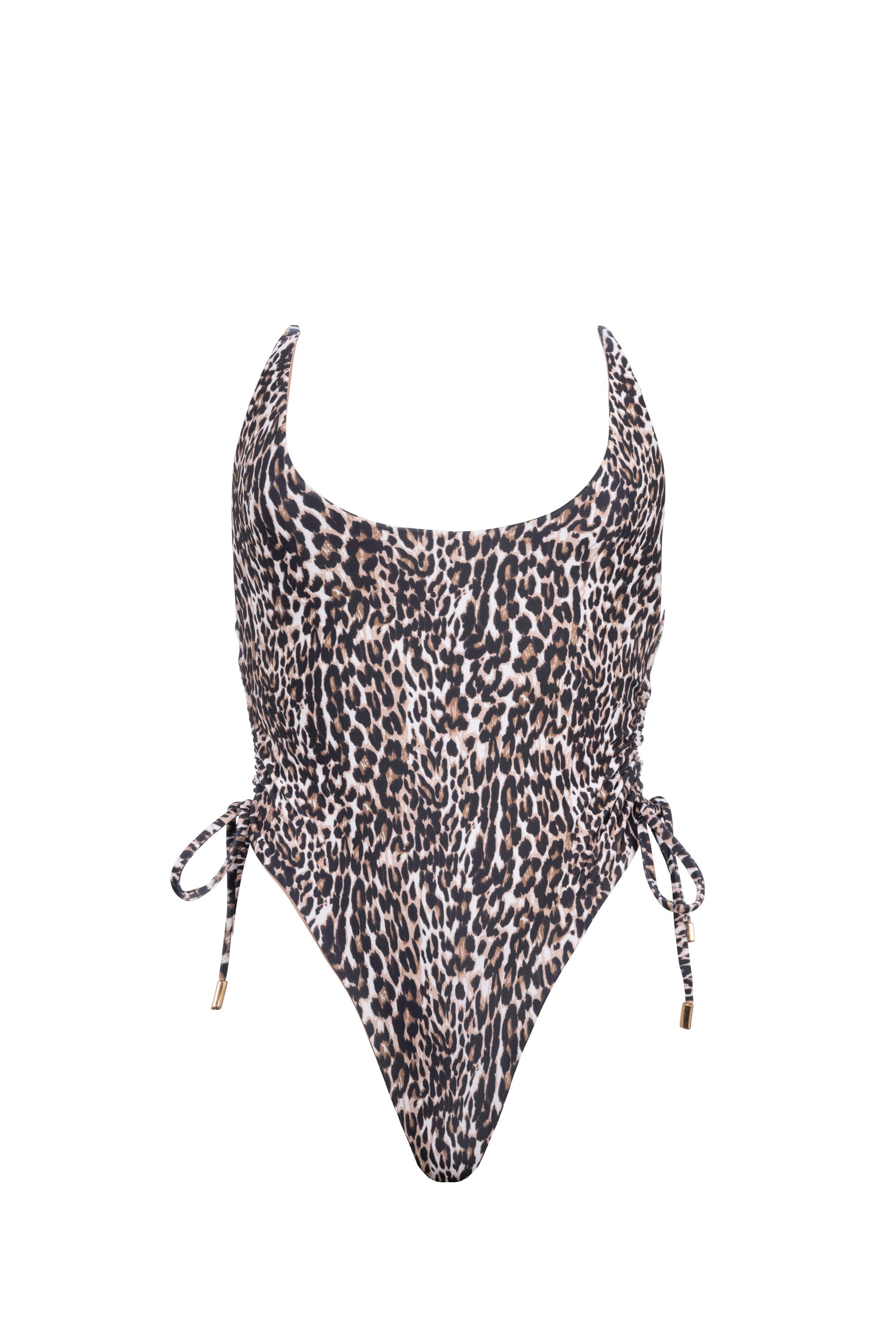 Women’s Brown Reversible Nadia Swimsuit In Cedar Leopard Large Viki Swim