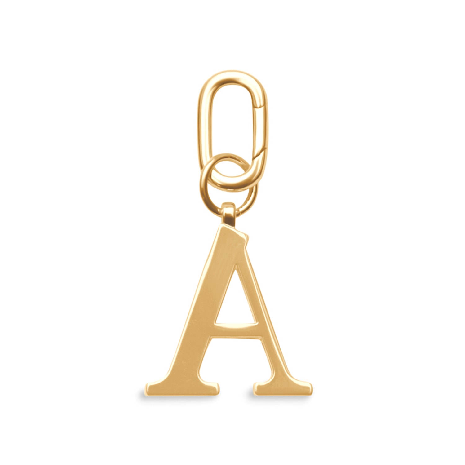 Gold Metal Letter Keyring - A Jlr London