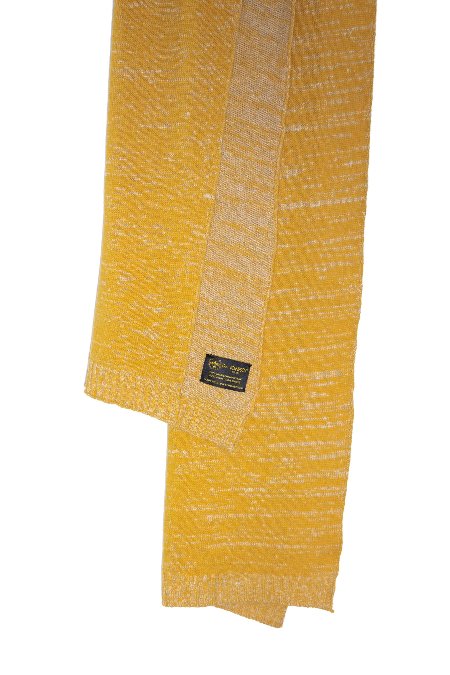 Women’s Yellow / Orange The Hemp & Wool Scarf - Mustard One Size De Ionescu Est. 2019