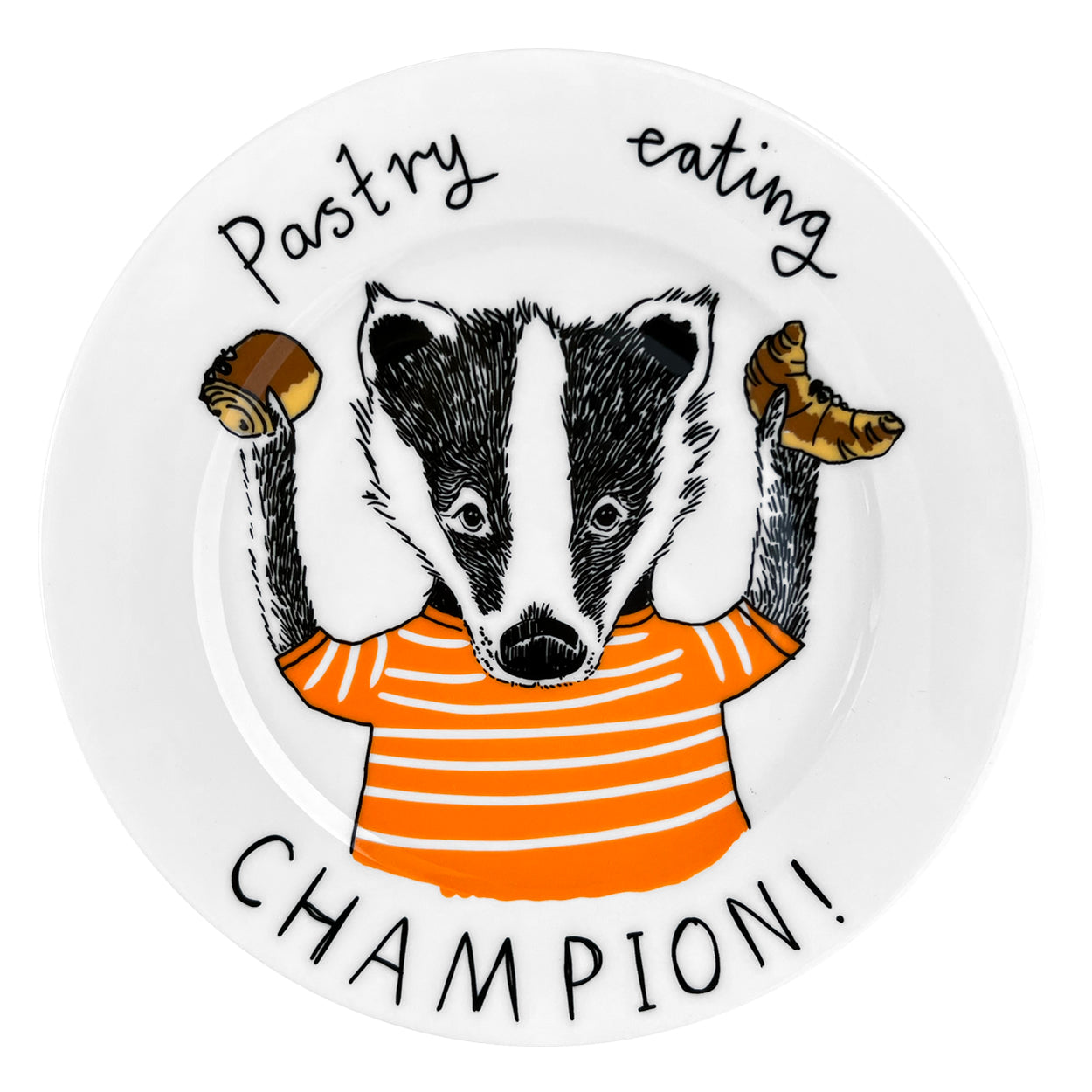 ’Pastry Eating Champion!’ Side Plate One Size Jimbobart