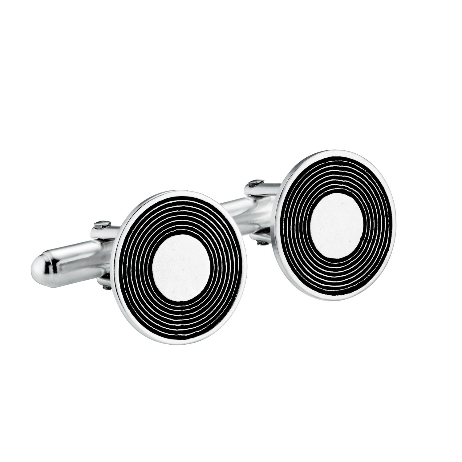 Men’s Sterling Silver Vinyl Record Cufflinks Posh Totty Designs