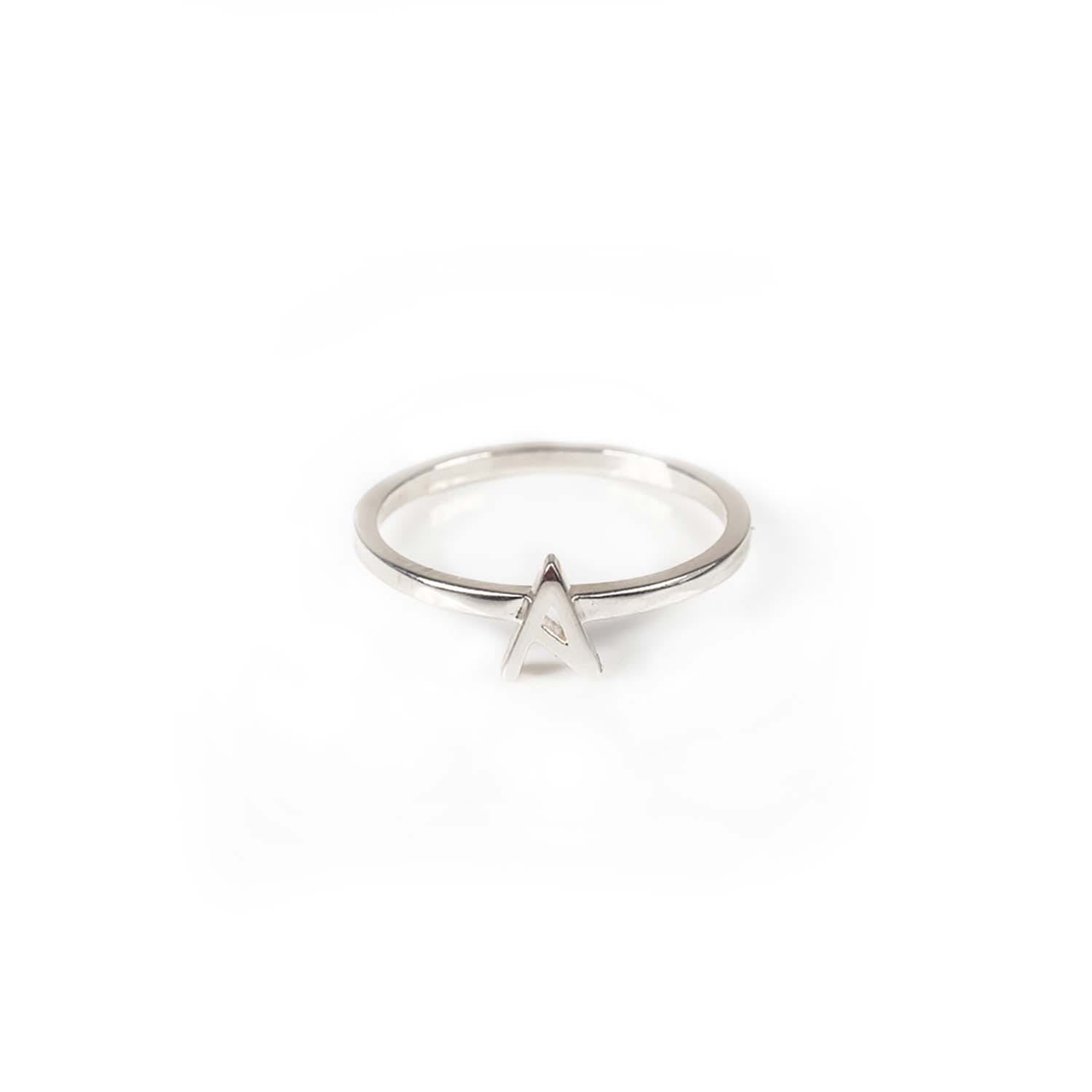 Women’s Alphabet Stacker Ring - Silver Toolally