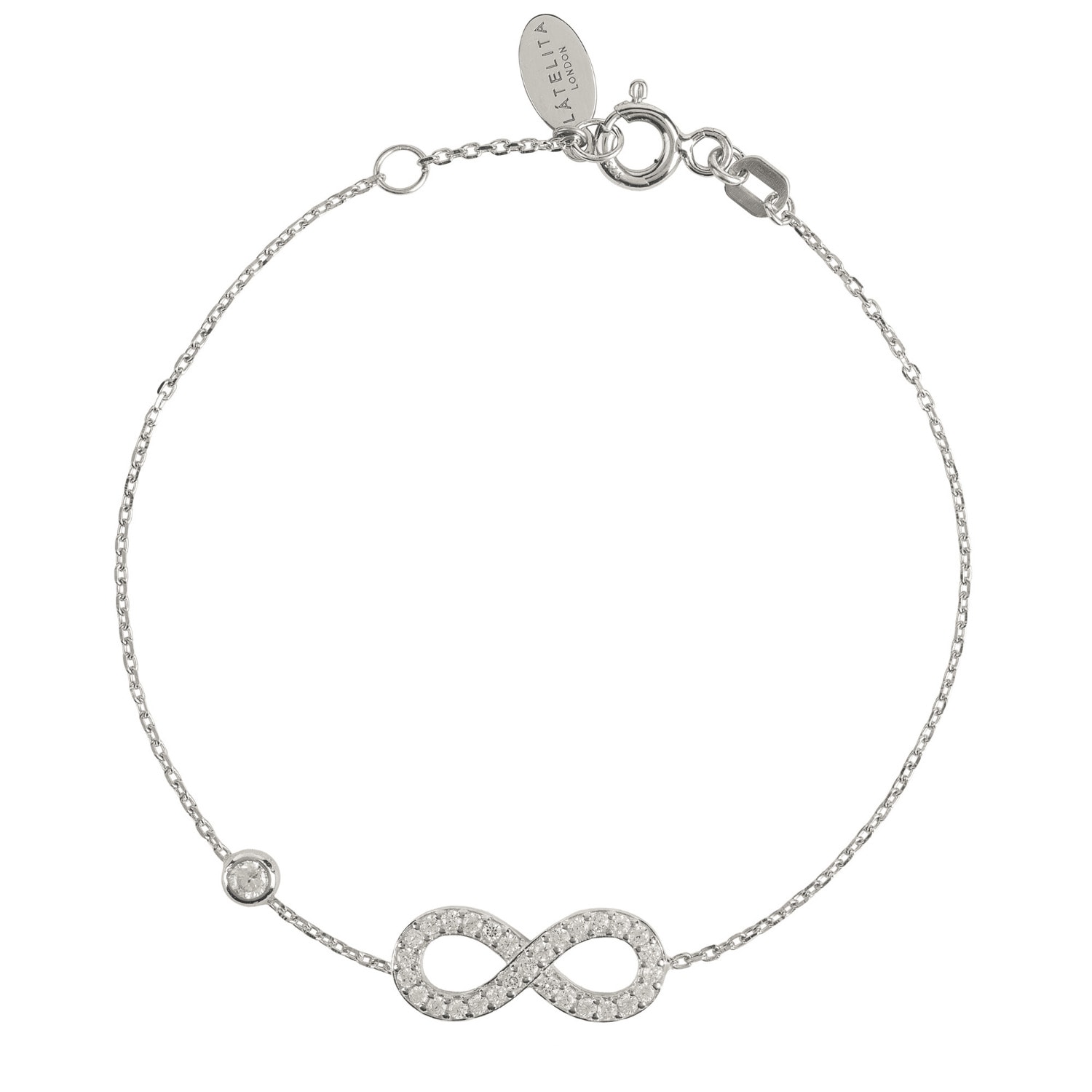 Women’s Eternity Infinity Bracelet Silver Latelita