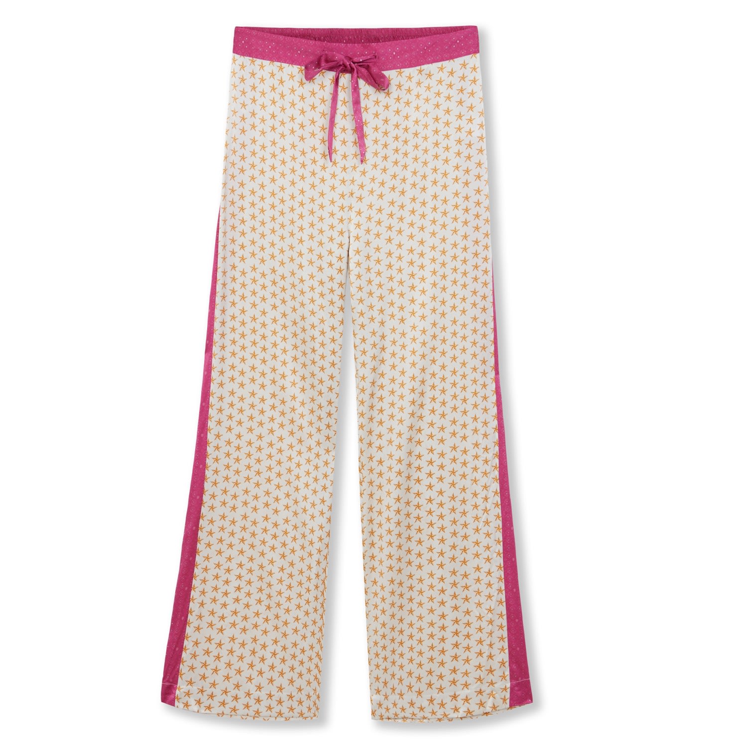 Women’s Neutrals Cream Stars Pyjama Bottoms Medium Jessica Russell Flint