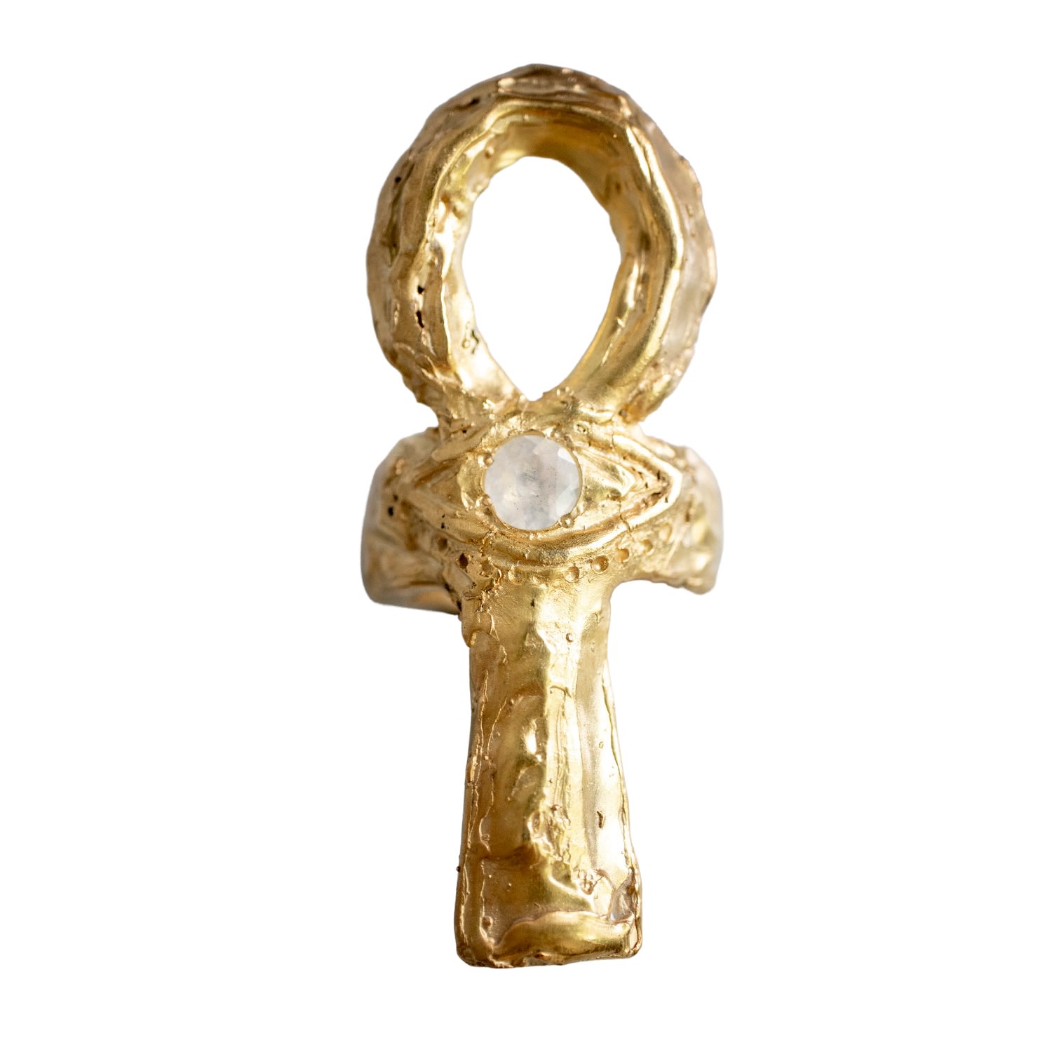 Women’s Gold Ankh Talisman Ring The Bow Jewelry