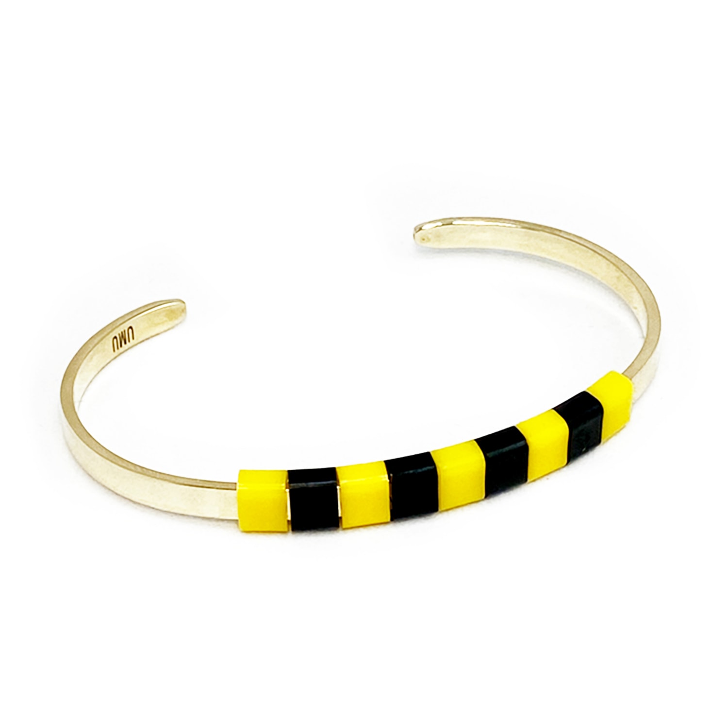 Women’s Yellow / Orange / Black Baekke Brass Bracelet - Honey Bee