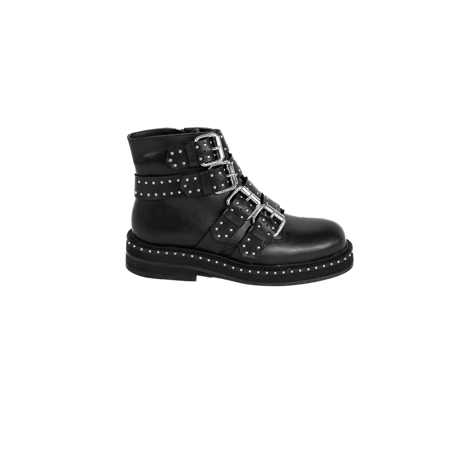 Women’s Camelia Black Buckle Boot 4 Uk Asra