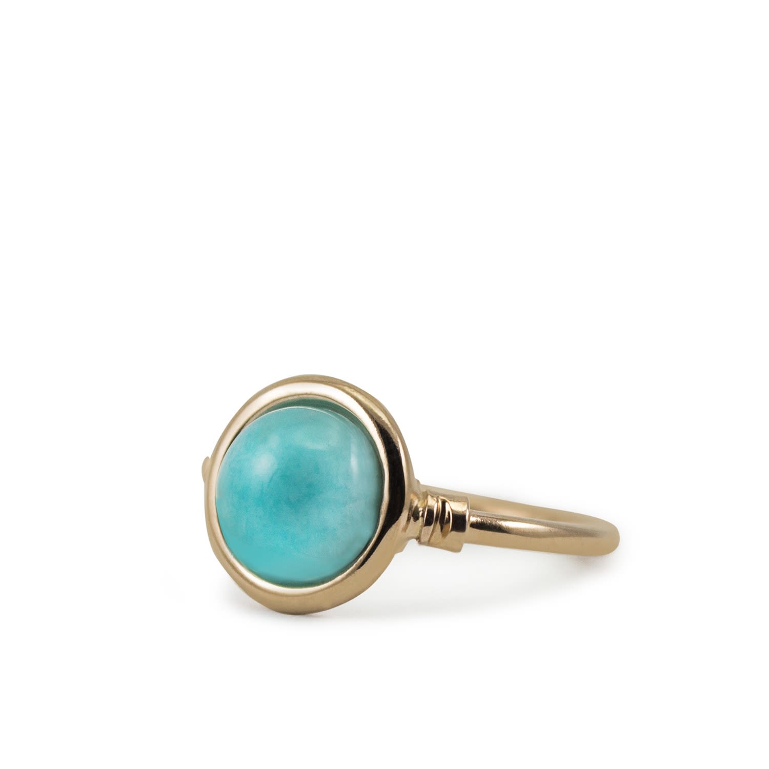 Women’s Green Satellite Rose Gold Vermeil Amazonite Ring Vintouch Italy