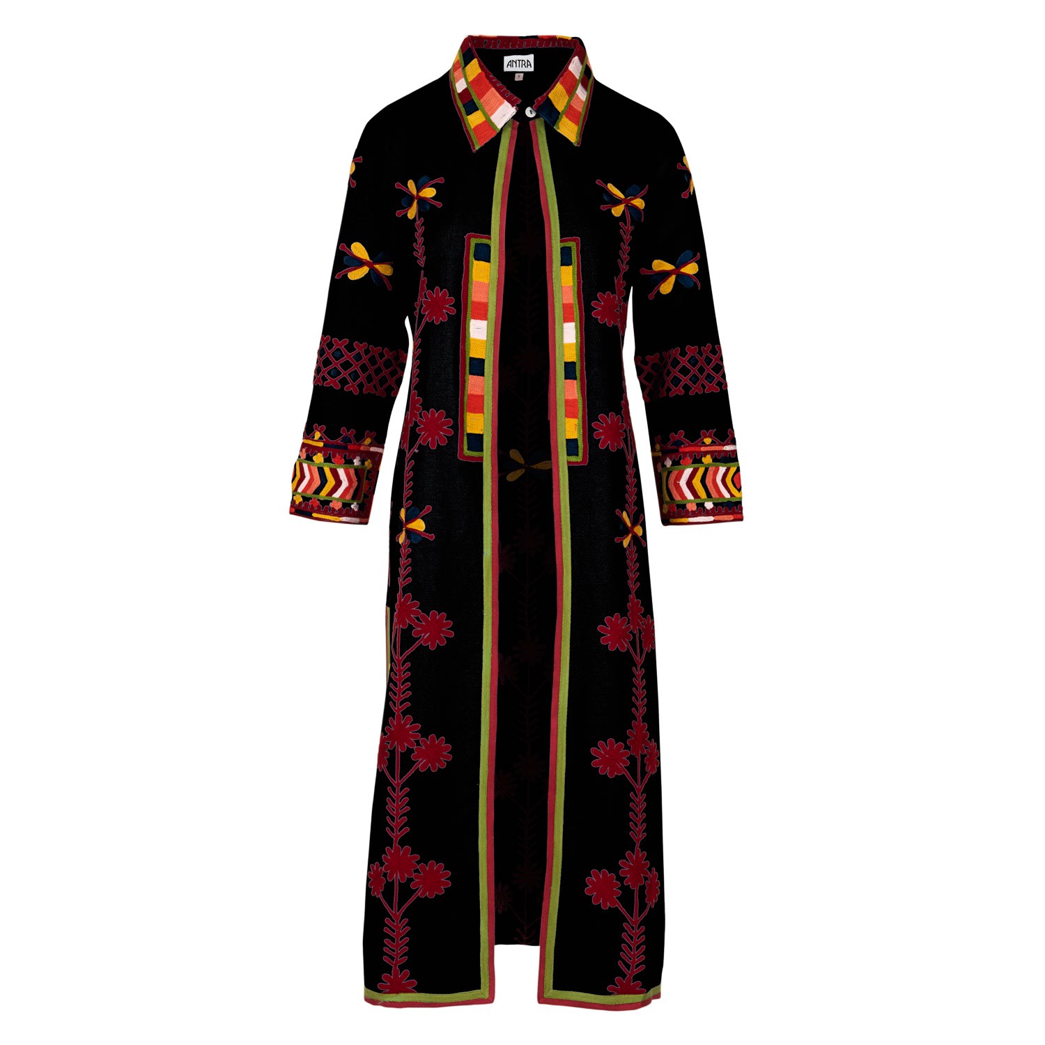 Women’s The Ebony Aztec Coat Small Antra Designs