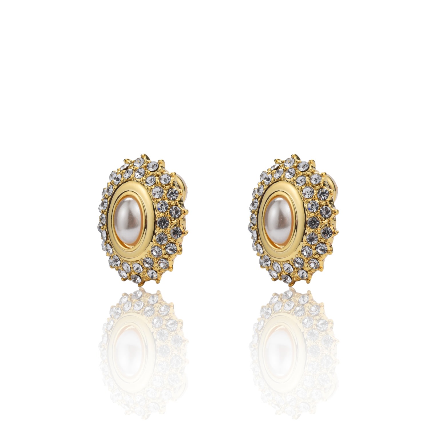 Women’s Gold Olivia Vintage Pearl Earrings Miss Cecilia