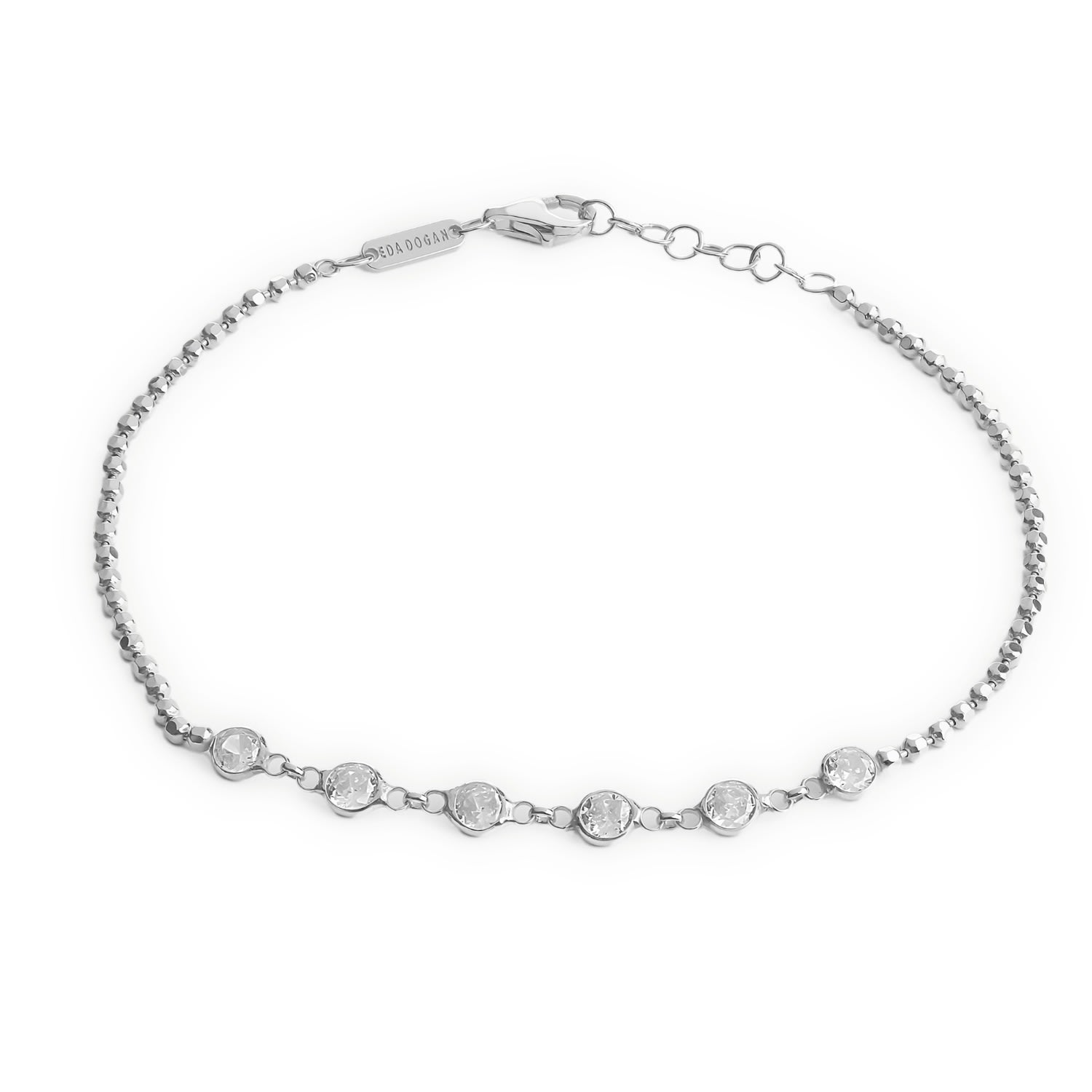 Women’s Mini Icon Ball Bead Chain Bracelet Silver By Eda Dogan