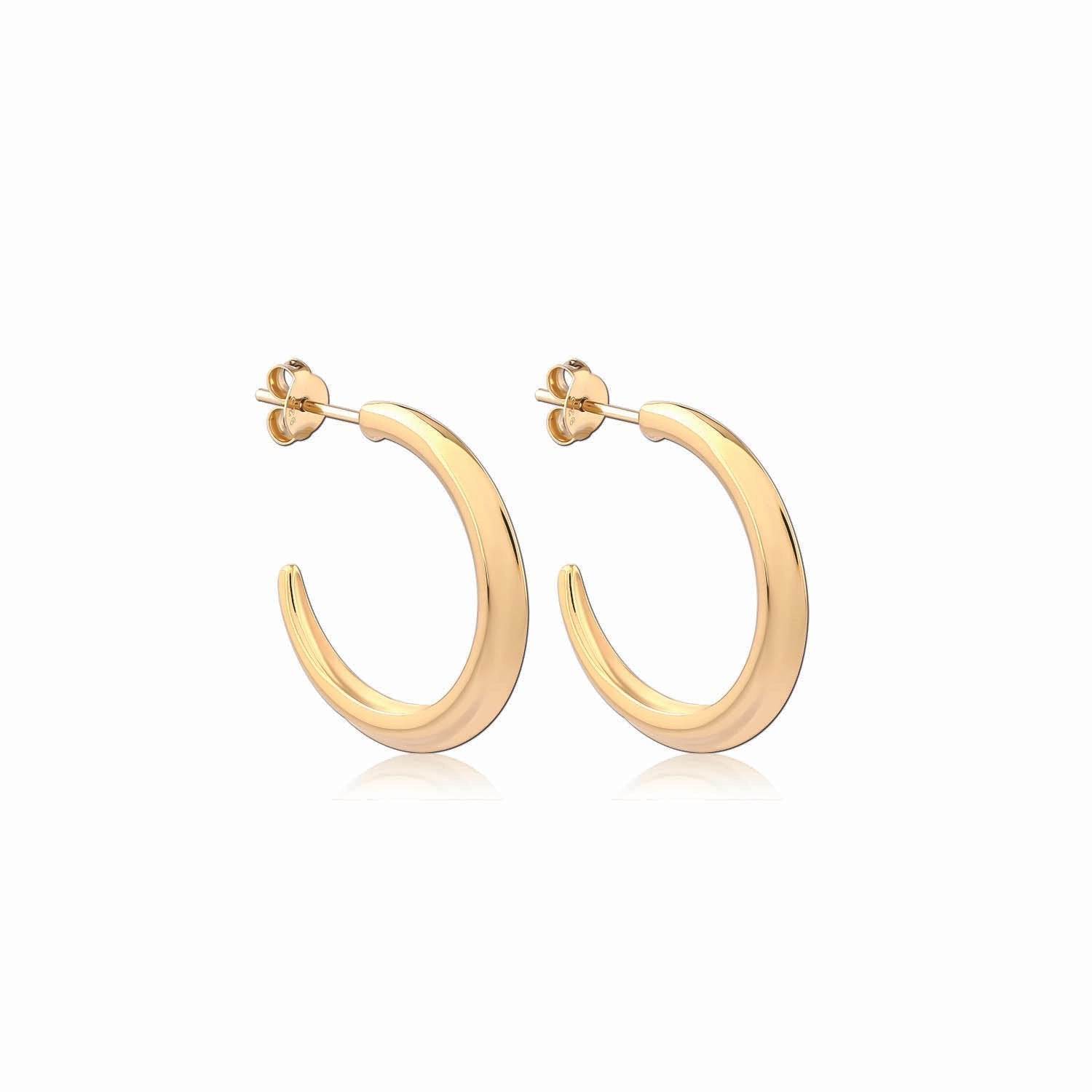 Women’s Crescent Gold Hoops Medium Astor & Orion