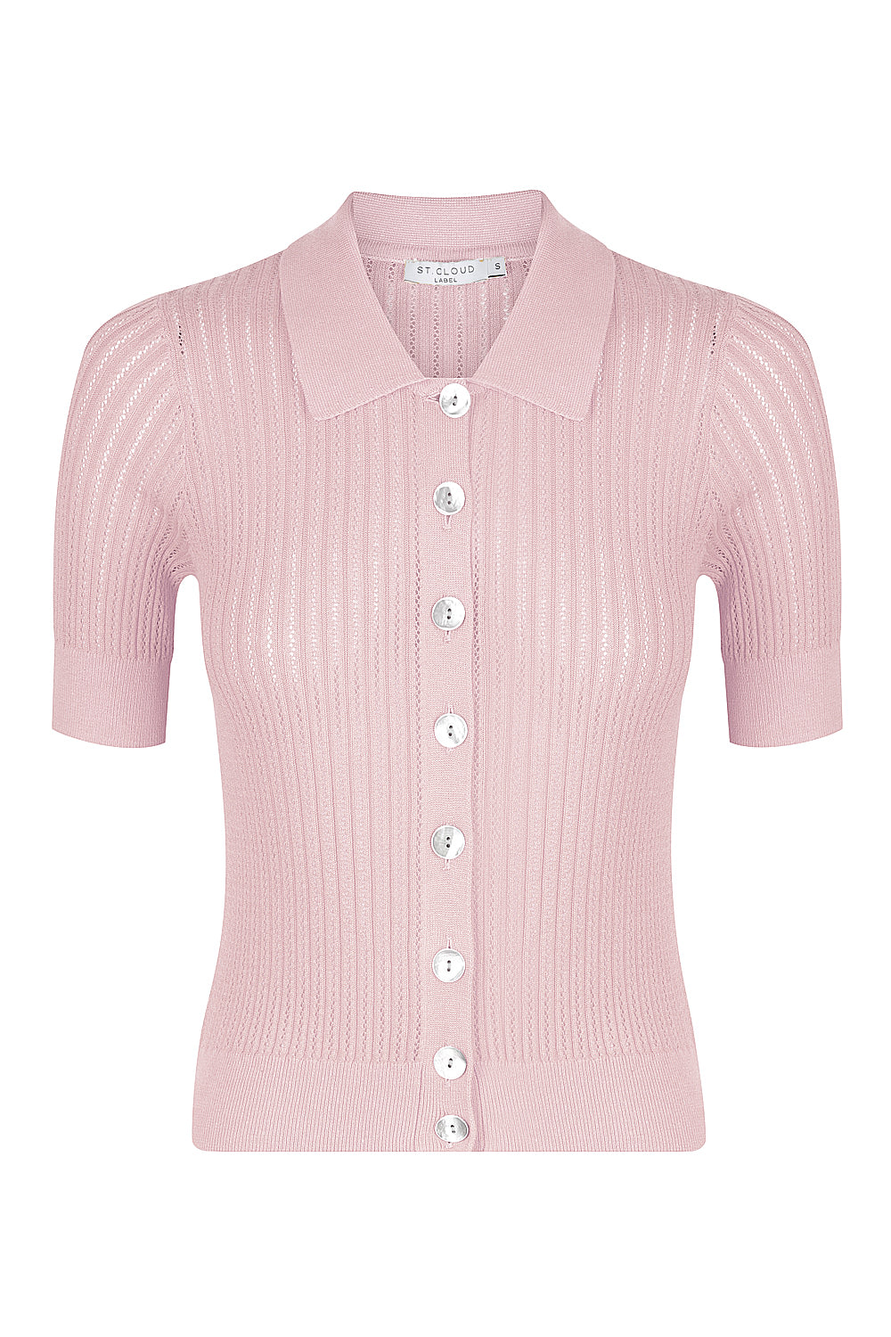 Women’s Pink / Purple Down The Rabbit Hole Knit Polo Cardi - Marshmallow Pink Extra Small St Cloud Label