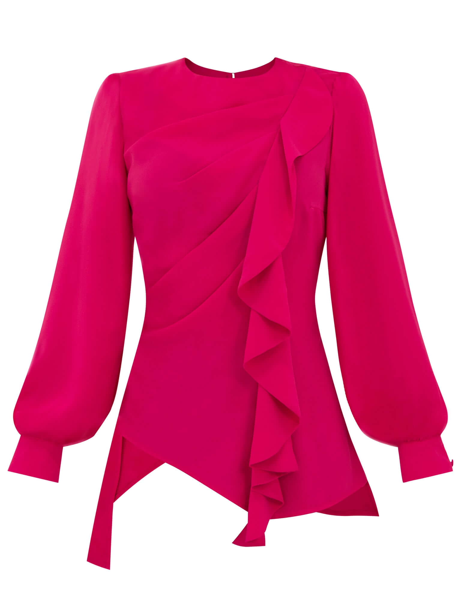 Women’s Pink / Purple Dress To Impress Asymmetric Drape Blouse - Pink Small Tia Dorraine
