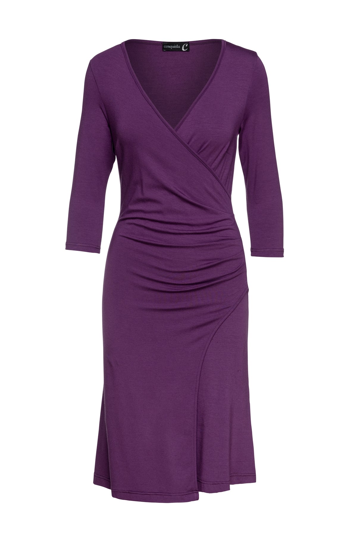 Women’s Pink / Purple Aubergine Faux Wrap Dress Extra Small Conquista