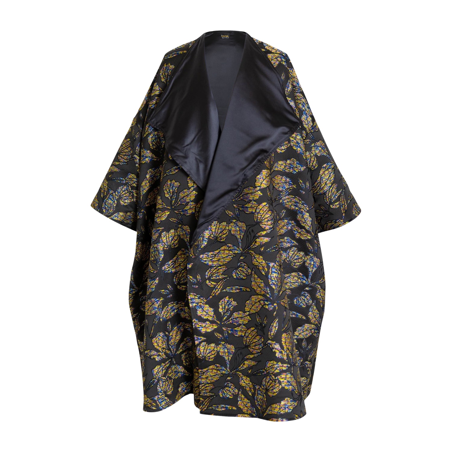 Women’s Gold / Black Reversible Opera Coat In Seedbead One Size Byvinnik
