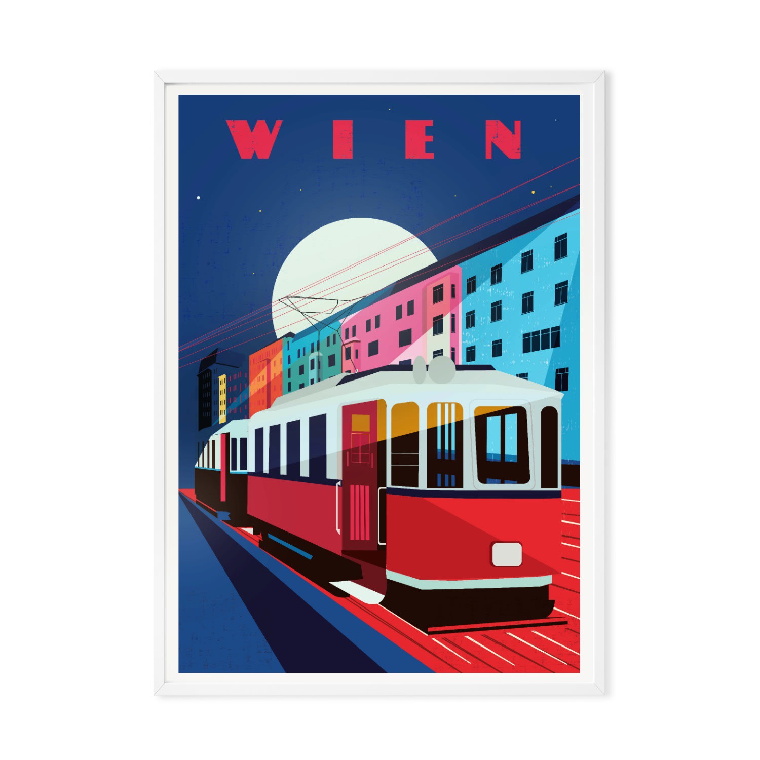 Wien Vienna Illustrated Art Print A3 297 X 420Mm Eye for London Prints