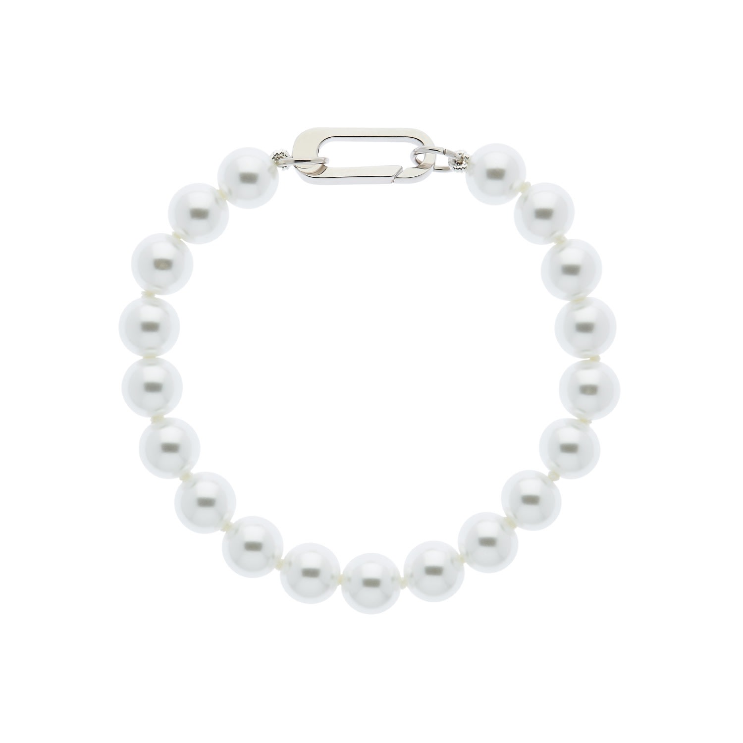 Women’s White Pearl & Platinum Clasp Bracelet Emma Holland Jewellery