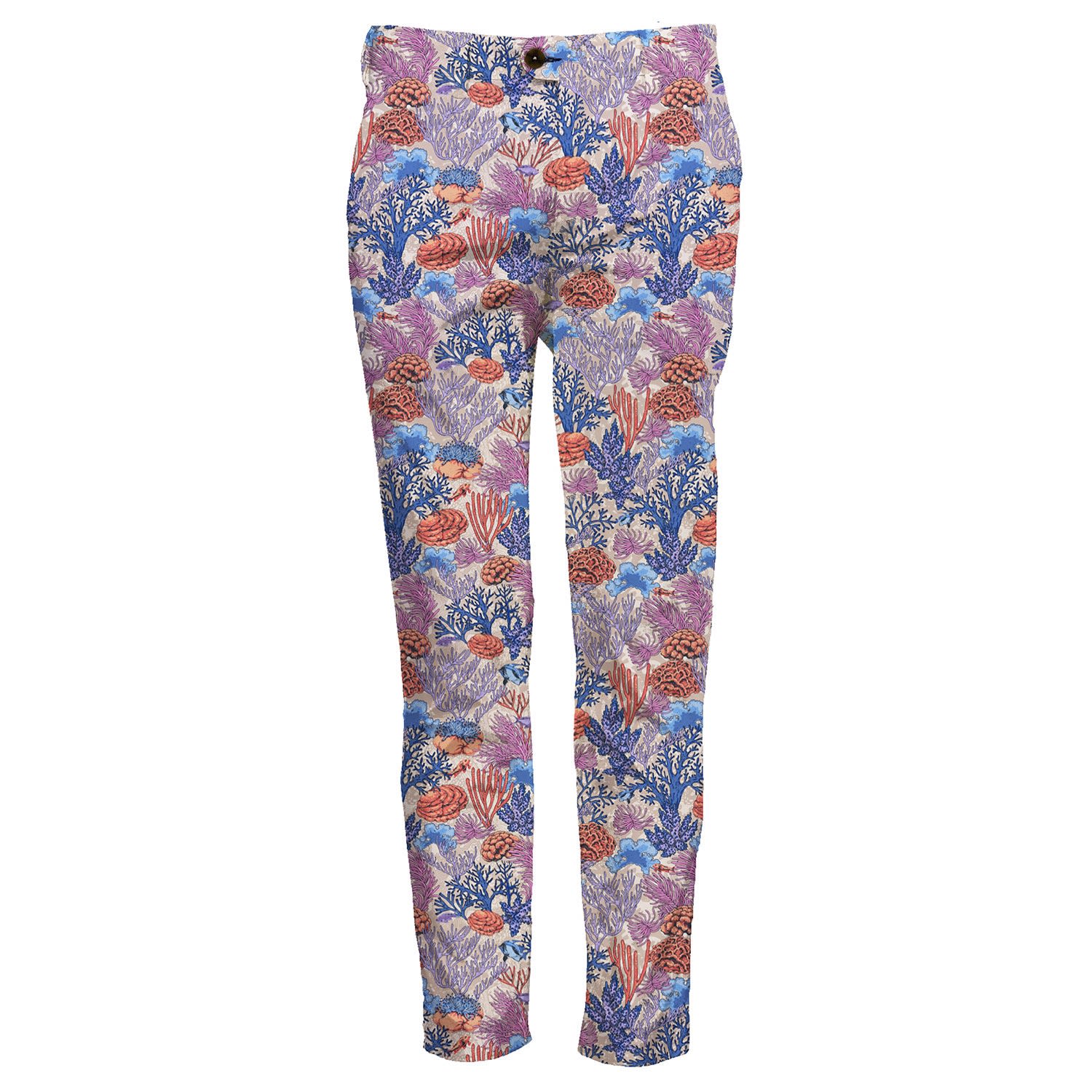 Men’s Neutrals / Blue / Yellow Jack Lux Coral Garden Pants - Pumice 38" Lords of Harlech