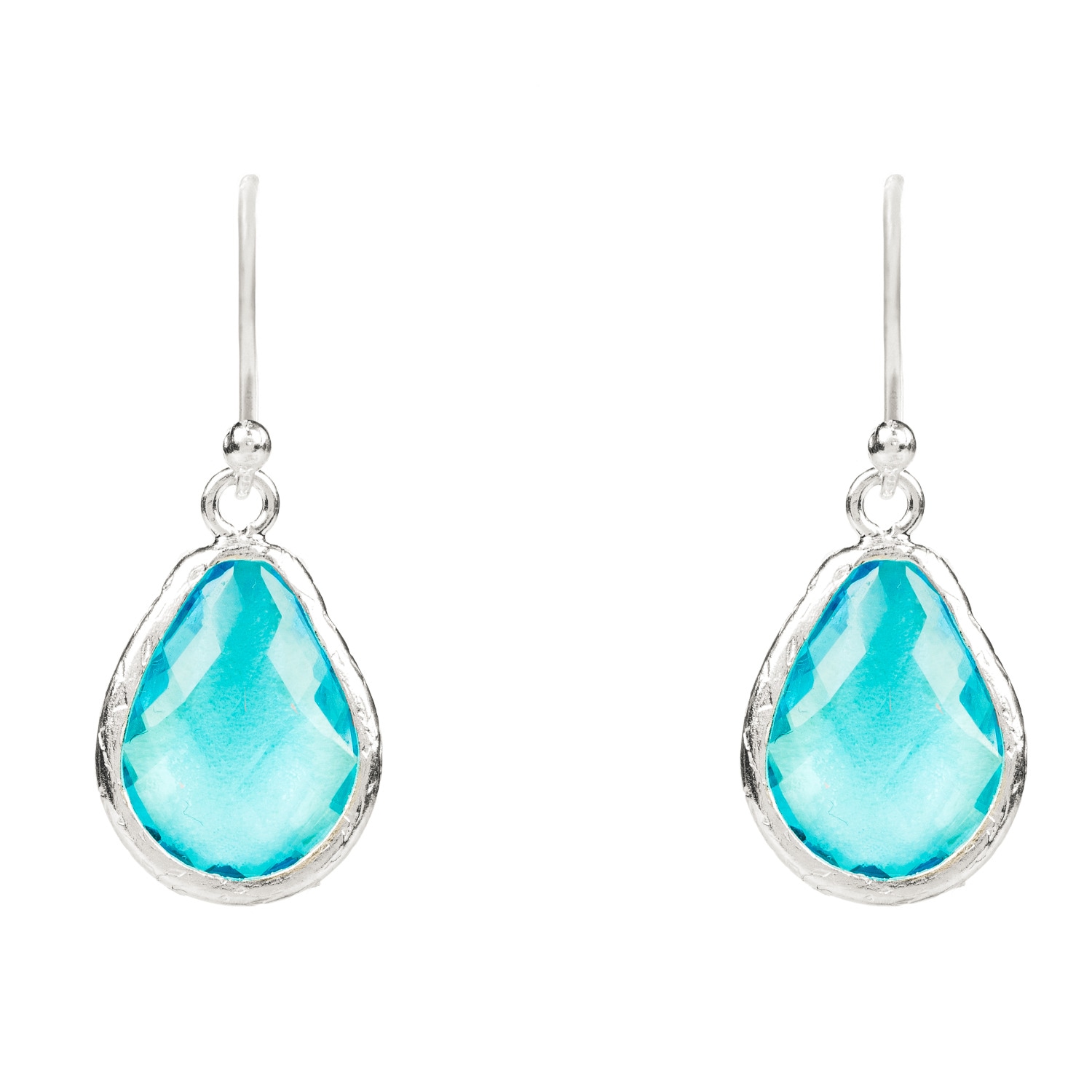 Women’s Silver / Blue Petite Drop Earrings Blue Topaz Hydro Silver Latelita