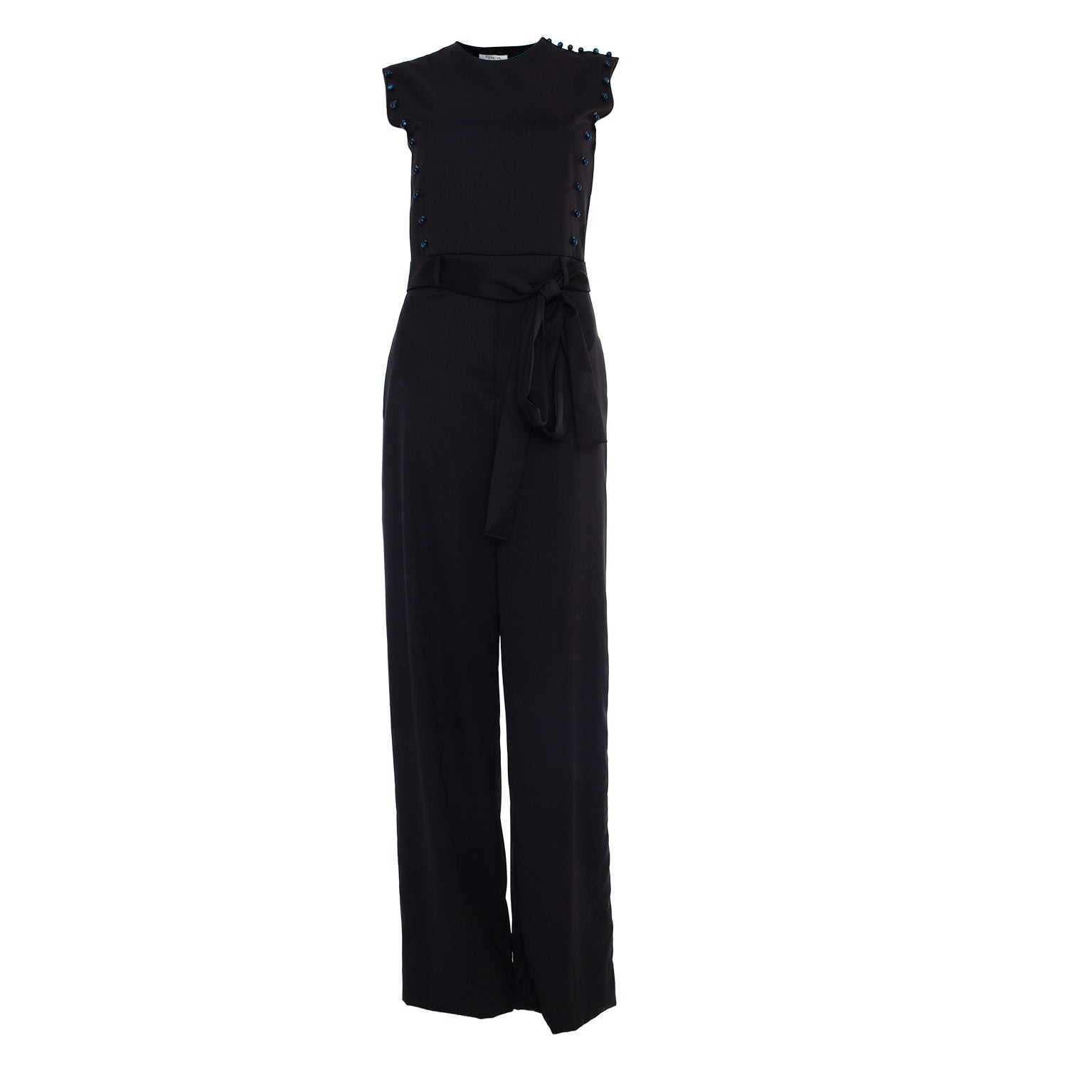 Women’s Black Wool Jumpsuit Medium Penda