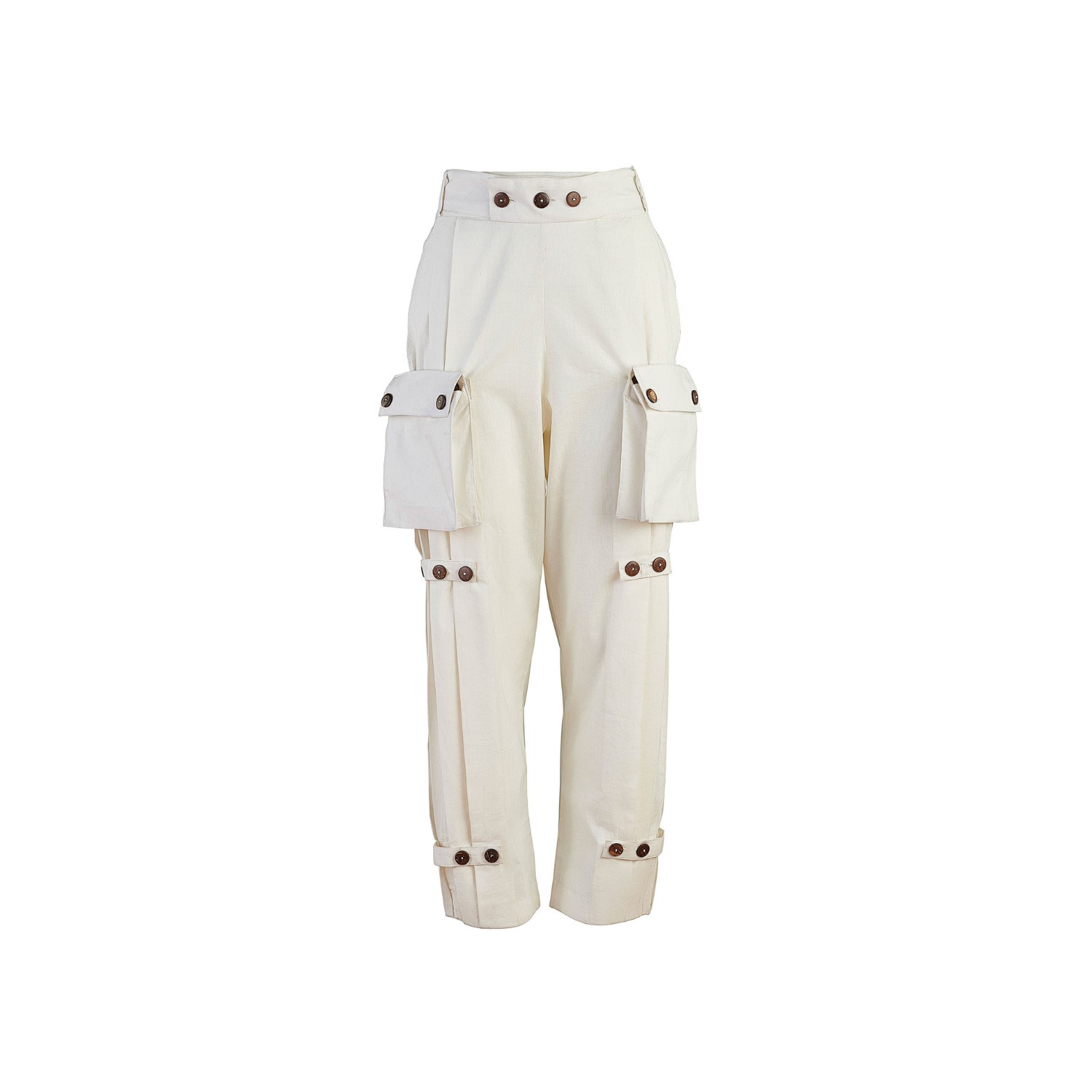 Women’s Black / White Lazim - Kacheri Trousers - Off White Xxs/Xs MÄ“ru