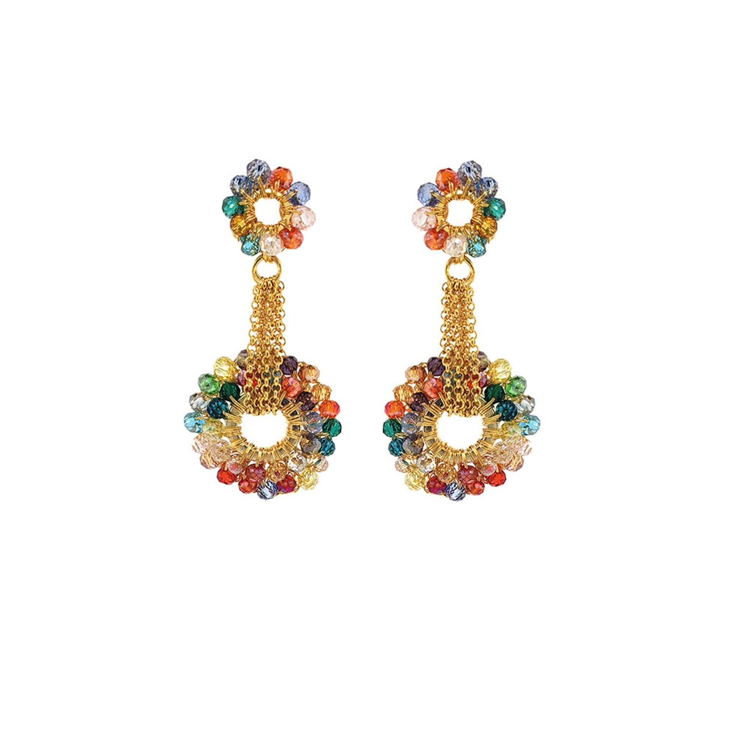 Women’s Multicolor Snowdrop Handmade Earrings Lavish by Tricia Milaneze