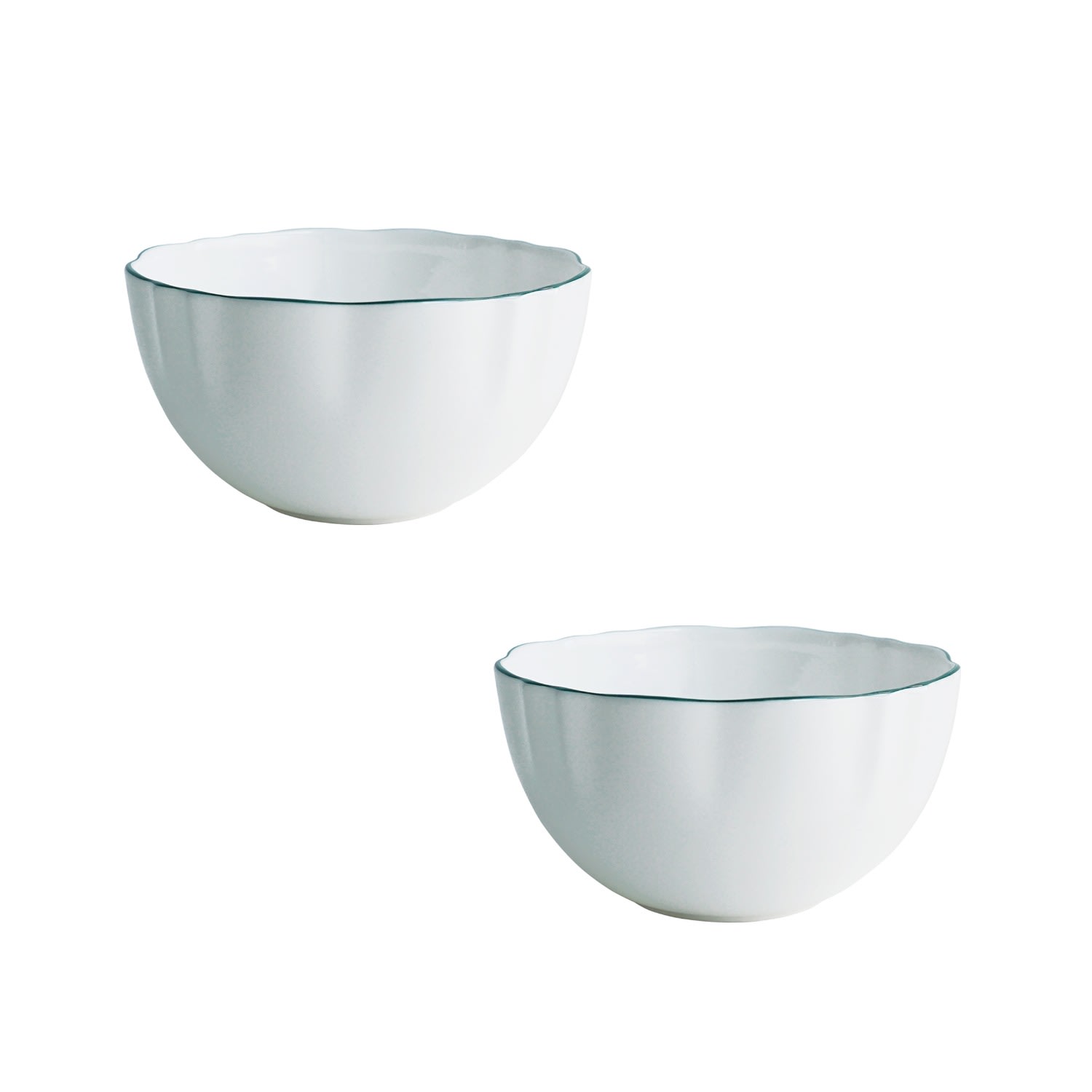 Amelie - Forest Green - Set Of Two Fruit & Nut Bowls Twig New York