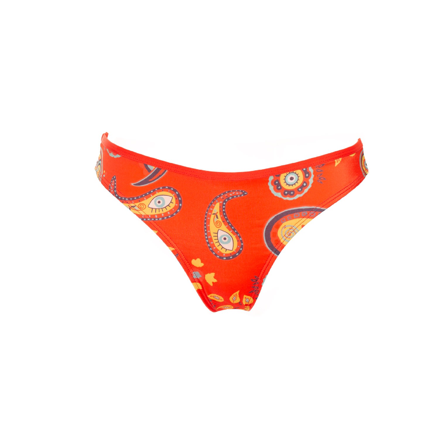 Women’s Aulala X Moon Art Inspired Bikini Bottom - Jasmine - Red Small Aulala Paris