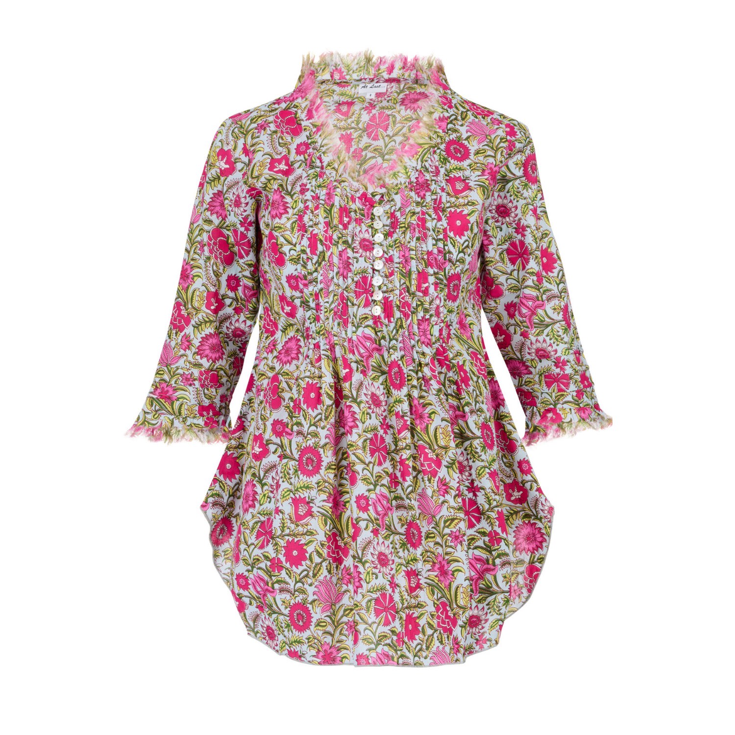 Women’s Pink / Purple Sophie Cotton Shirt In Sweet Pea Floral XXXL At Last...