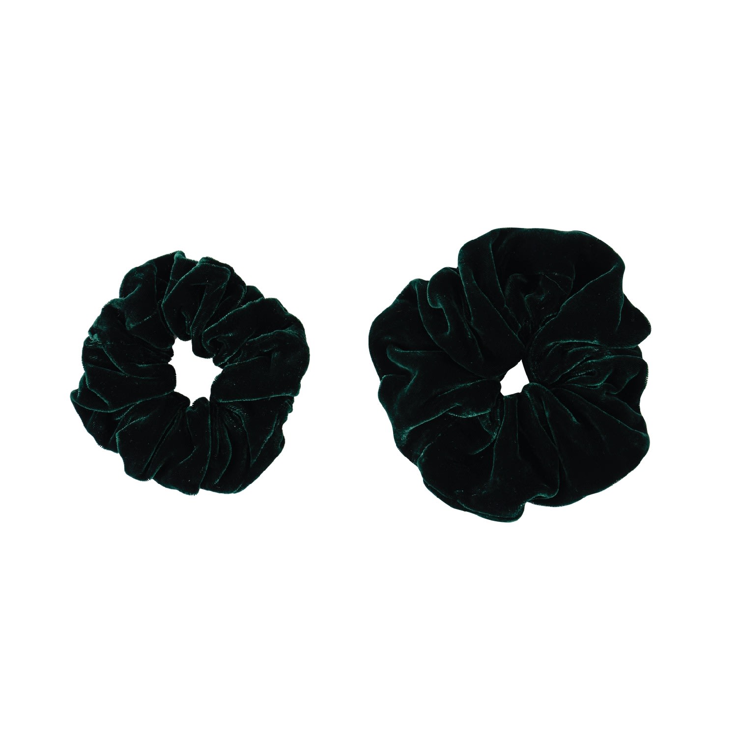 Women’s Velvet Scrunchies Set - Forest Green The Annam House