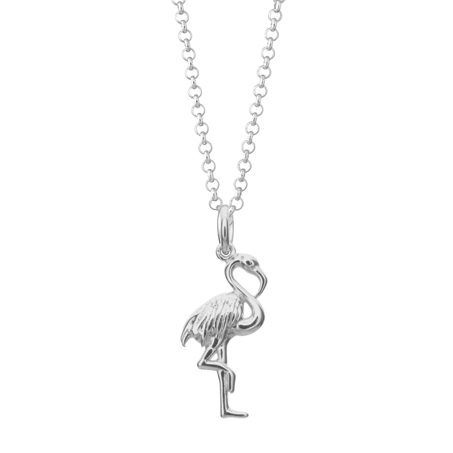 Women’s Sterling Silver Flamingo Necklace Lily Charmed