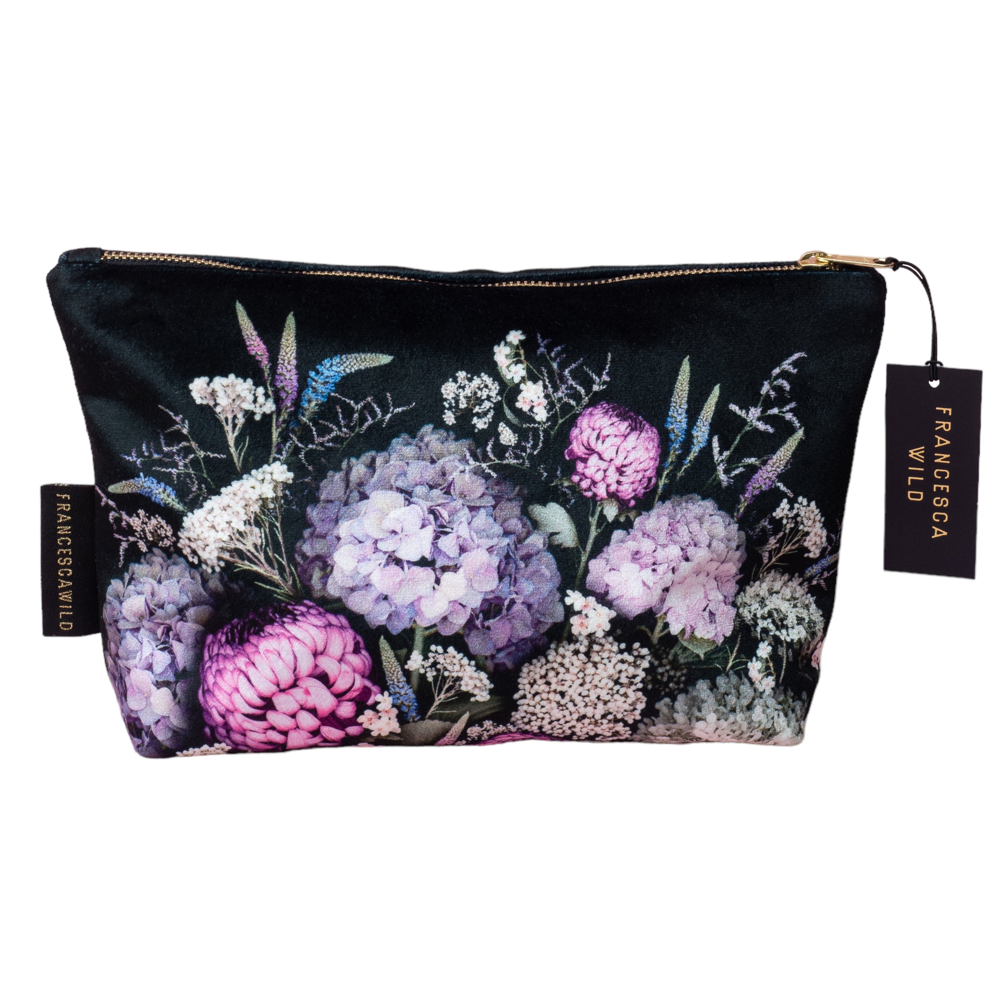 Women’s Hydrangea Velvet Everyday Pouch Francesca Wild