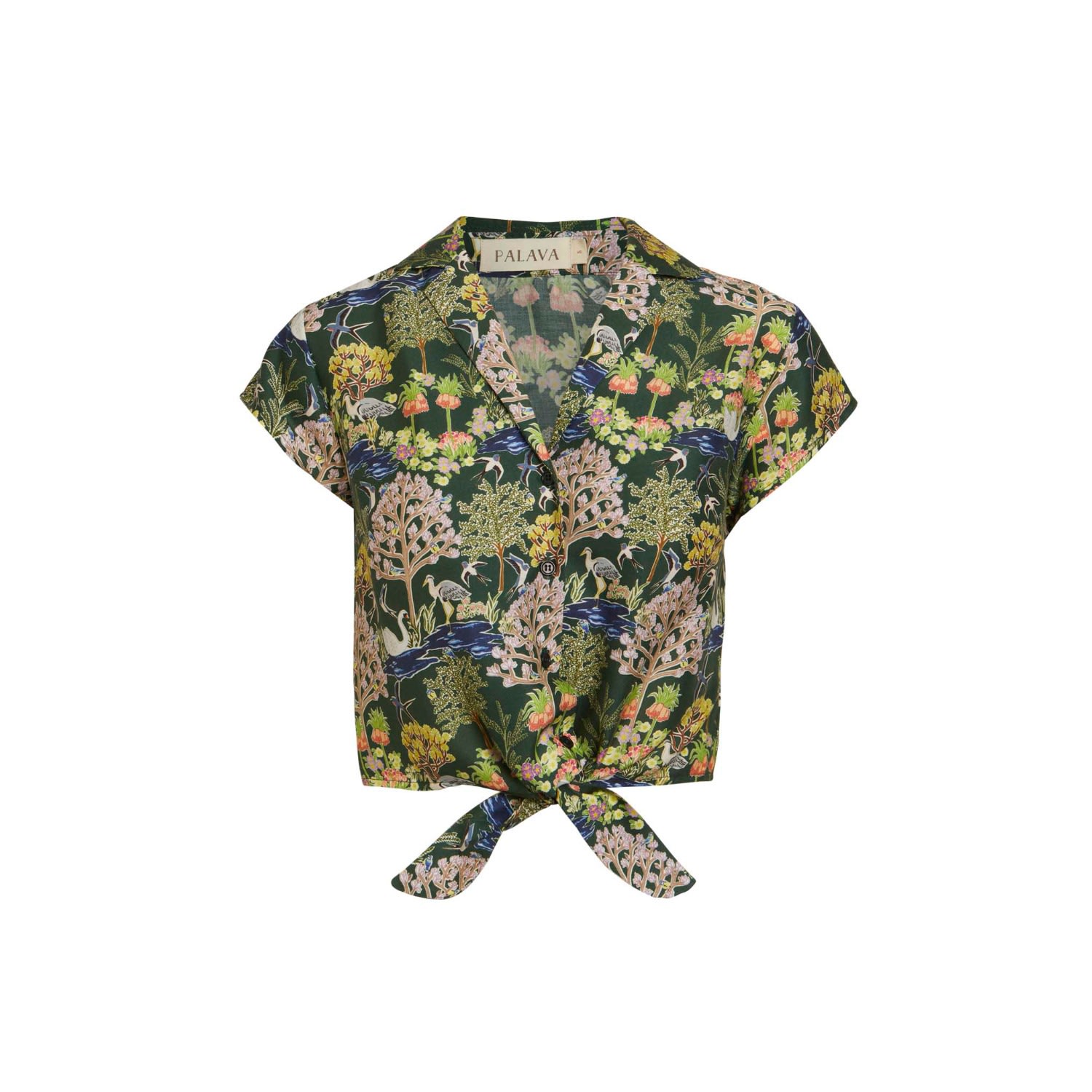 Women’s Peggy - Dark Green Botanical Gardens Top Extra Small Palava