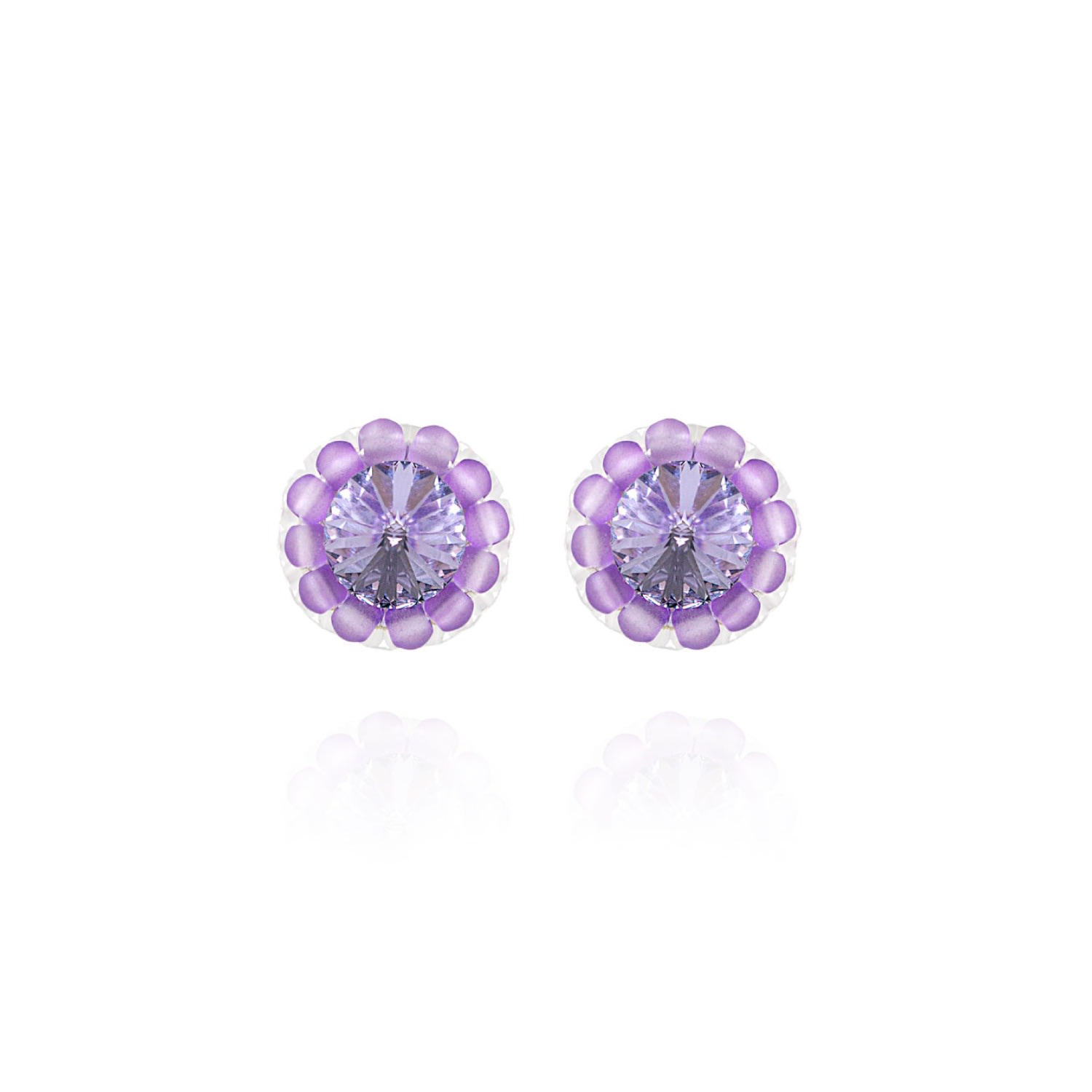 Women’s Pink / Purple Cleo Earrings In Iris Saule Label