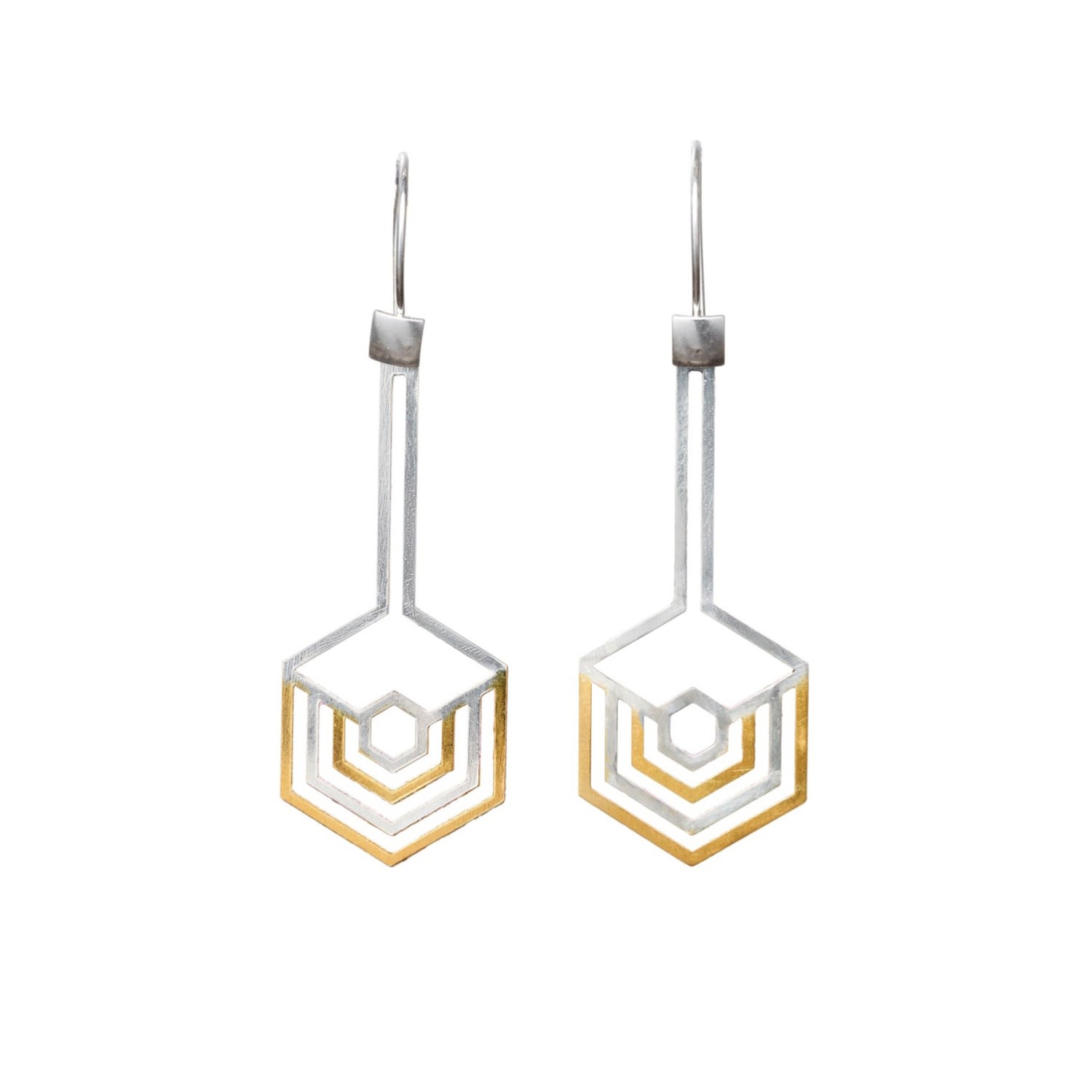 Women’s Silver / Gold Areia Silver Earrings Bizar Concept