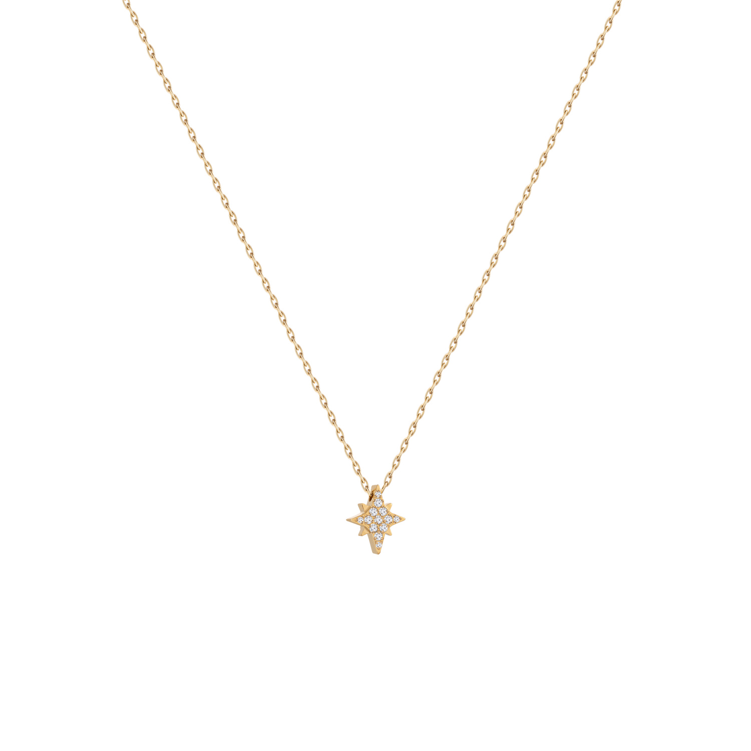 Women’s Gold Timeless Lab Grown Diamond Necklace - Star Me30