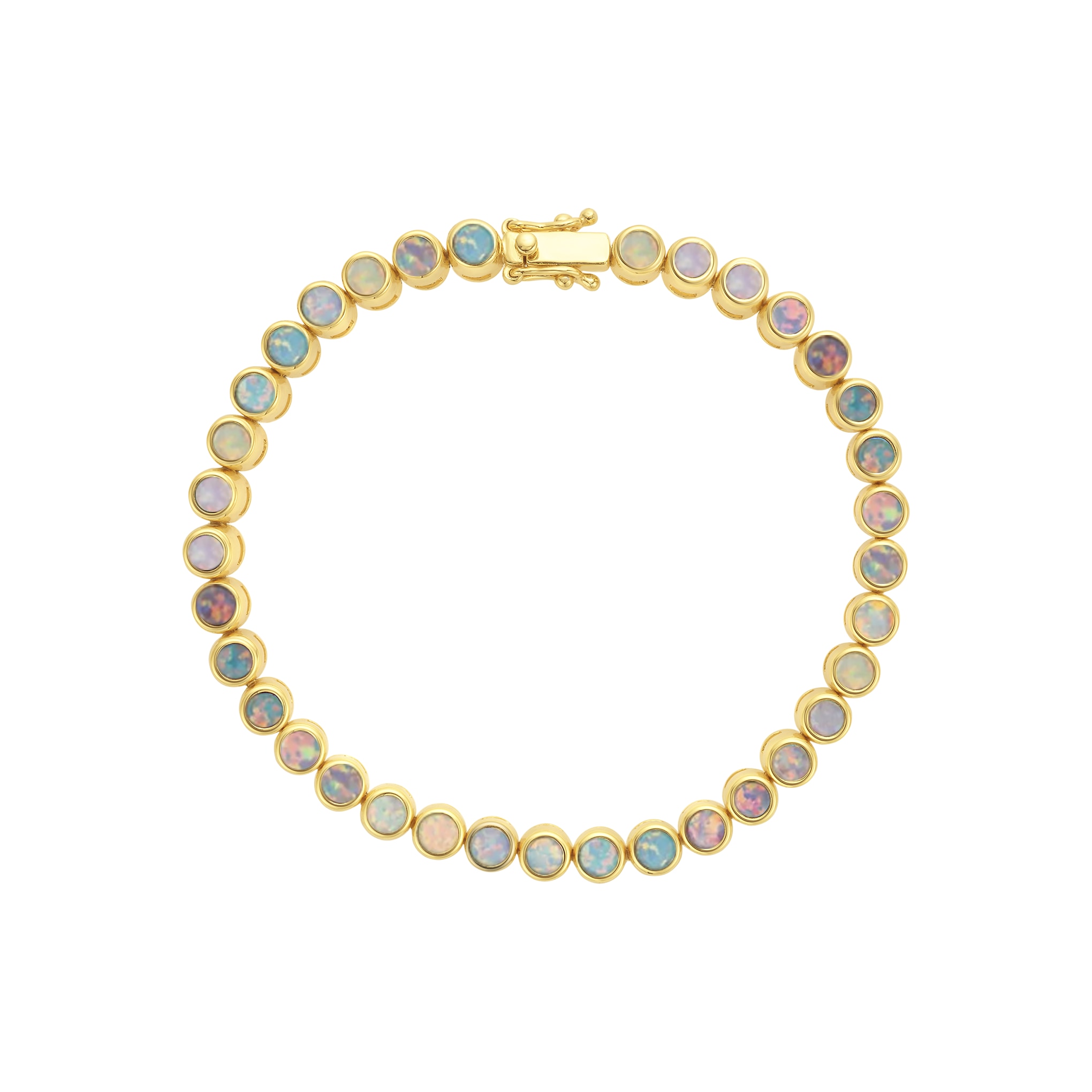 Women’s Gold Pastel Opal Ombre Tennis Bracelet La Kaiser