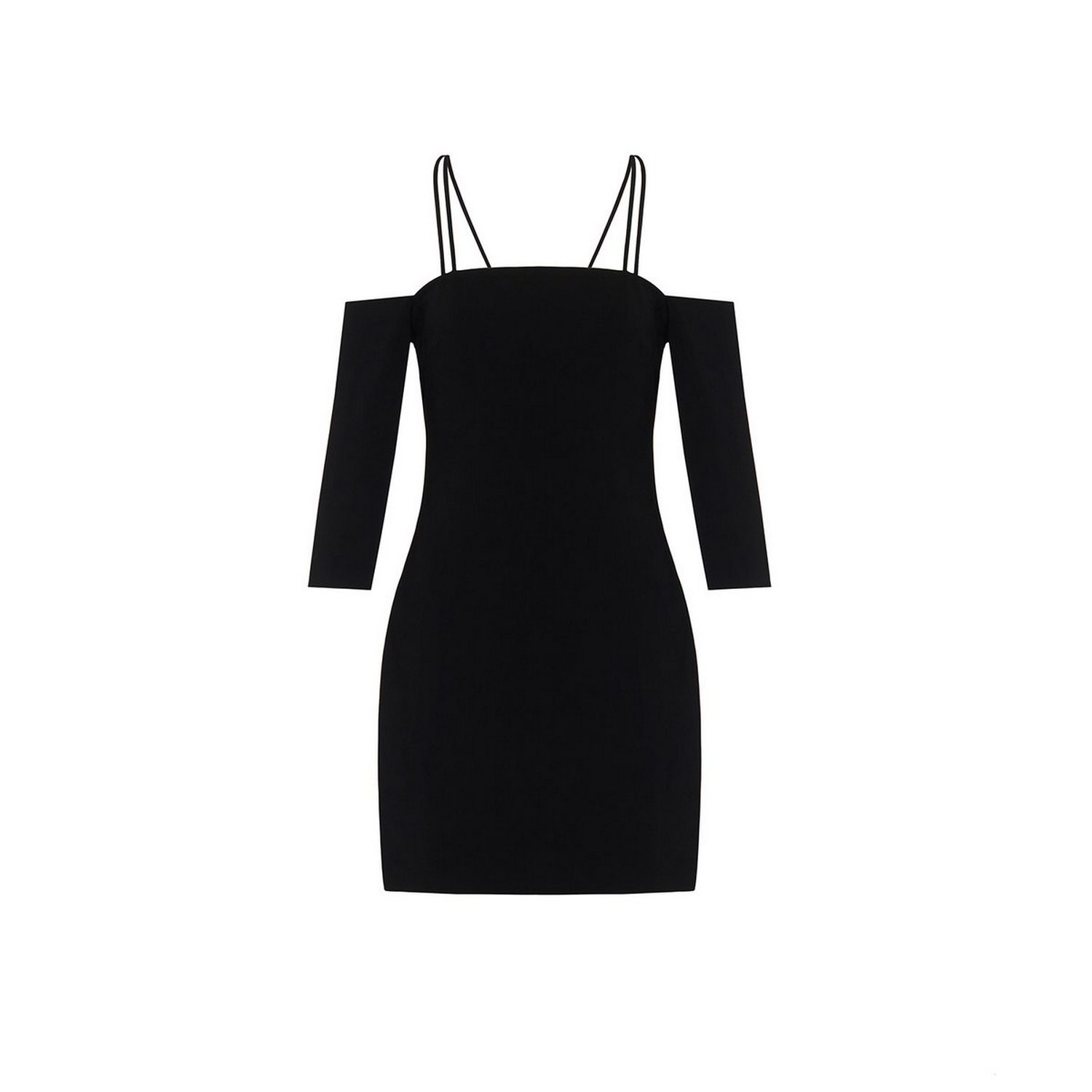 Women’s Cross-Strap Detail Crepe Black Mini Dress Xxs Rue Les Createurs